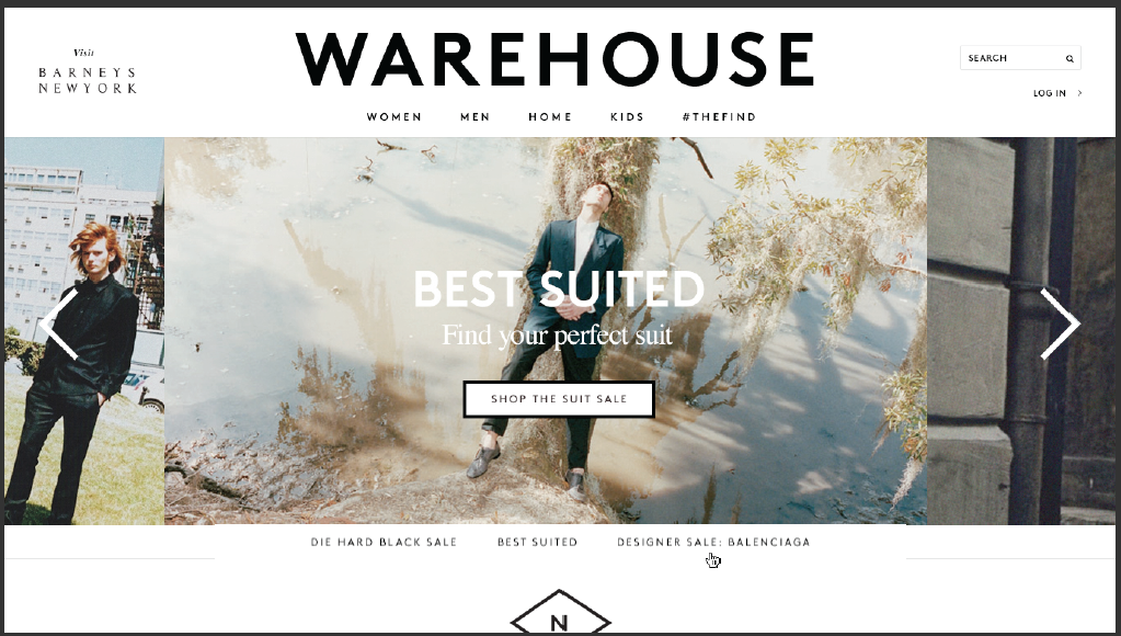   Barneys Warehouse  Design, UX &amp; Website 