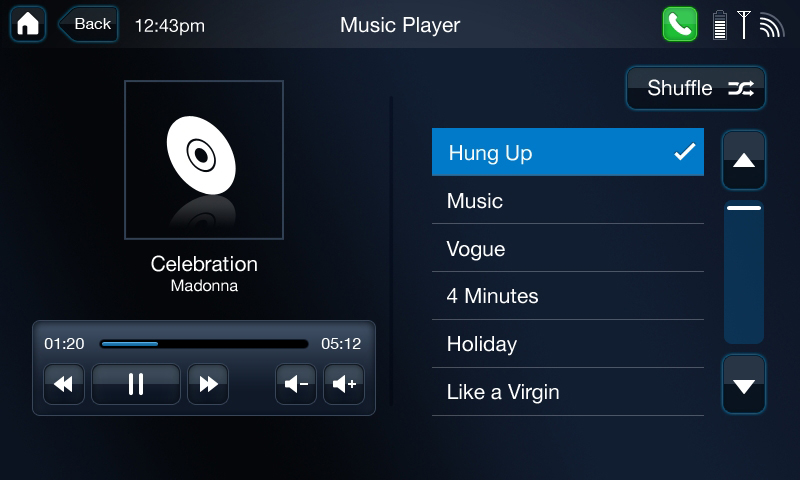  Music Player / Playlist functionality 