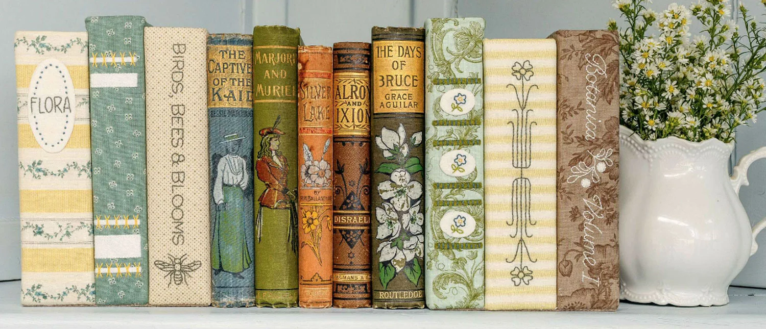 'The Novel Approach' fabric bookends