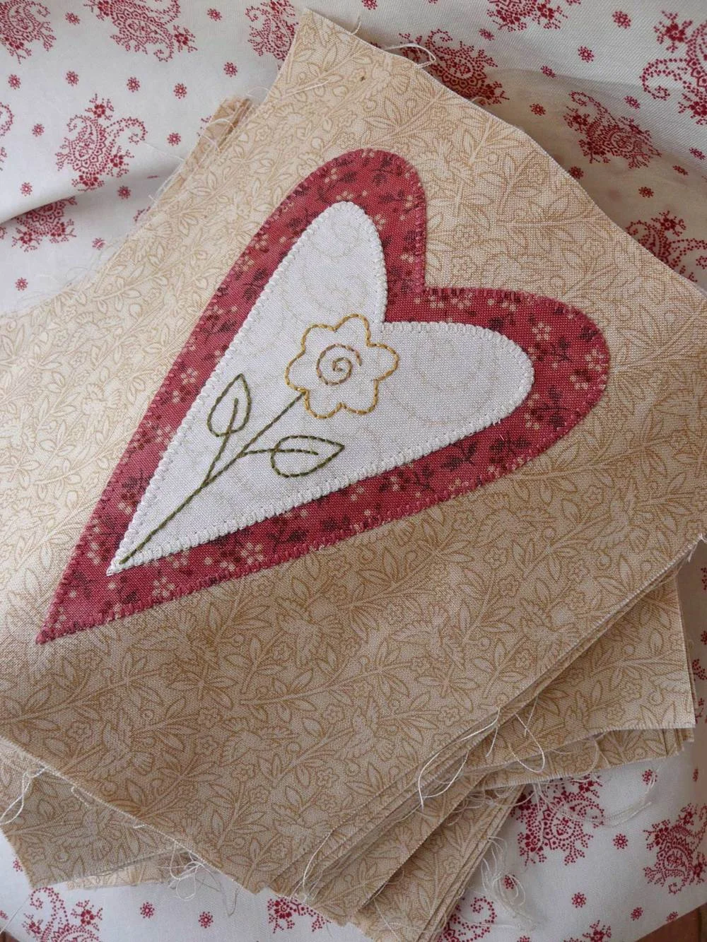 Just a little progress on 'The Love Quilt'