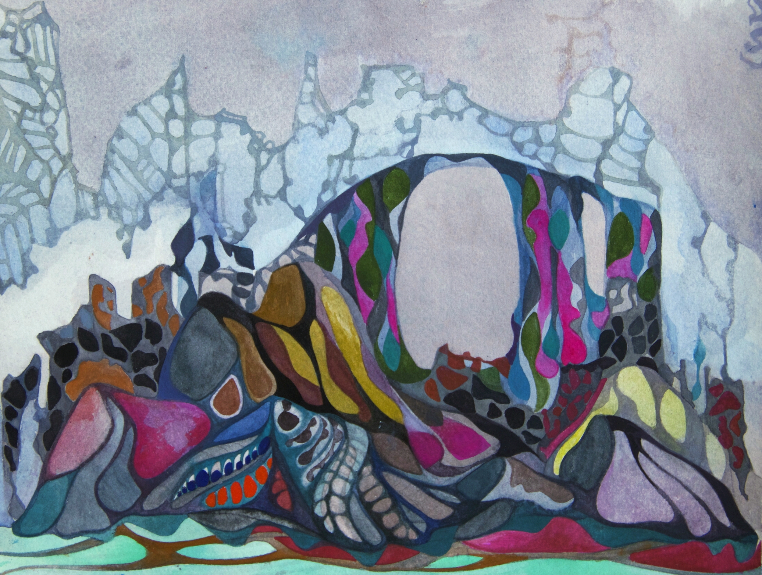 Witch's Seat, watercolor on paper, 10 x 8 inches, 2014.