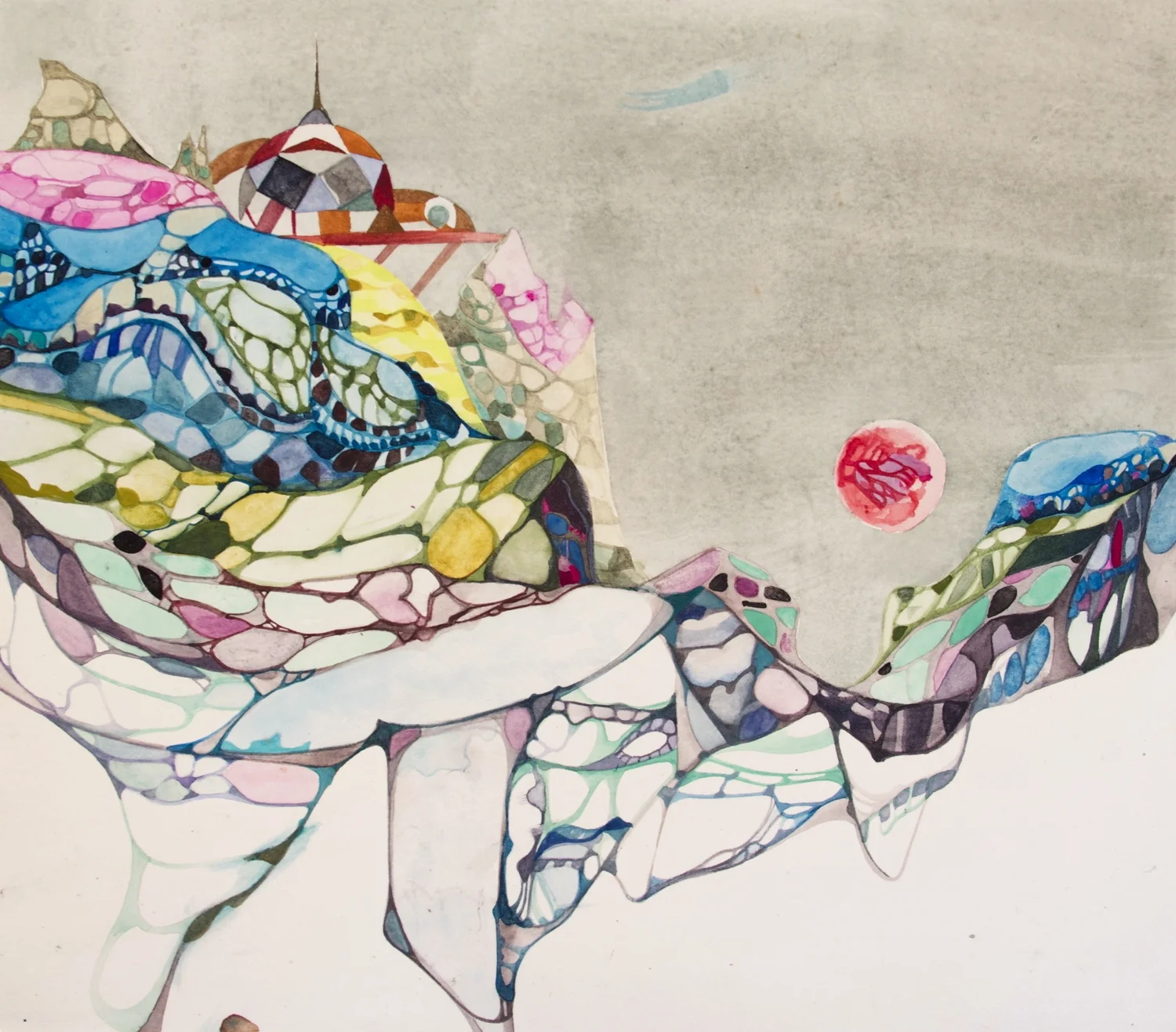 The Planetarium, watercolor on paper, 12 x 14 inches, 2014 private collection.