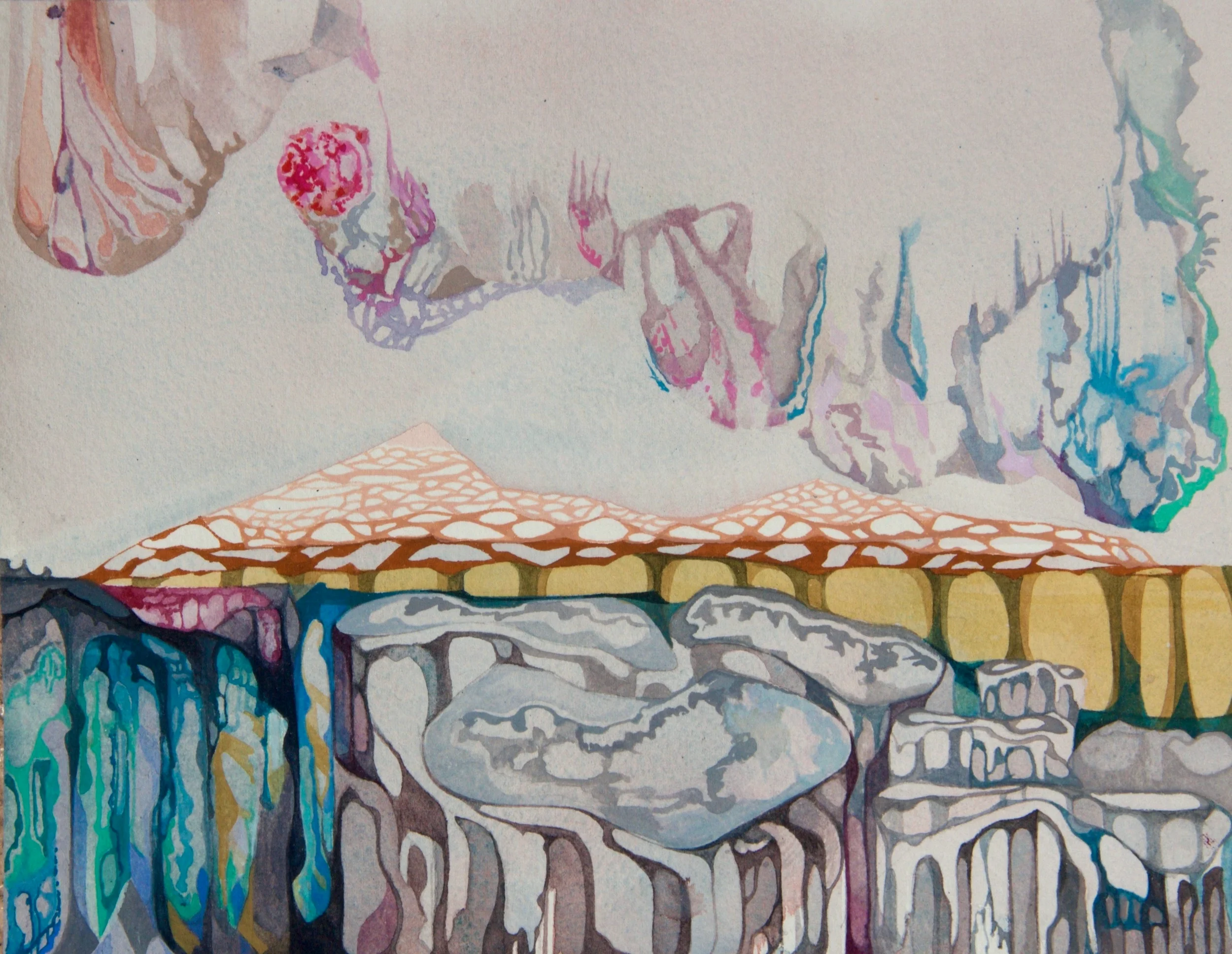 An Ice Age, watercolor on paper, 10 x 8 inches, 2014 private collection