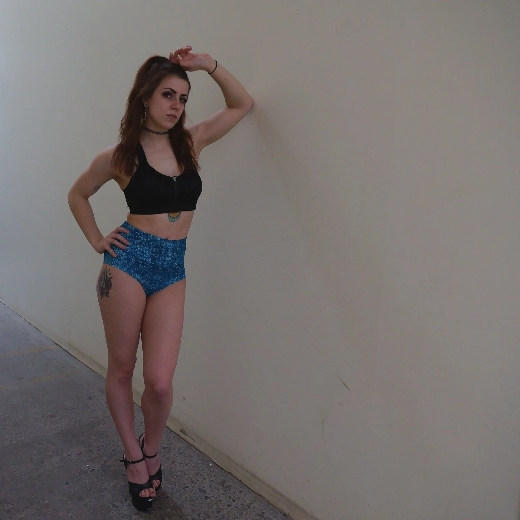 high rise cheeky shorts