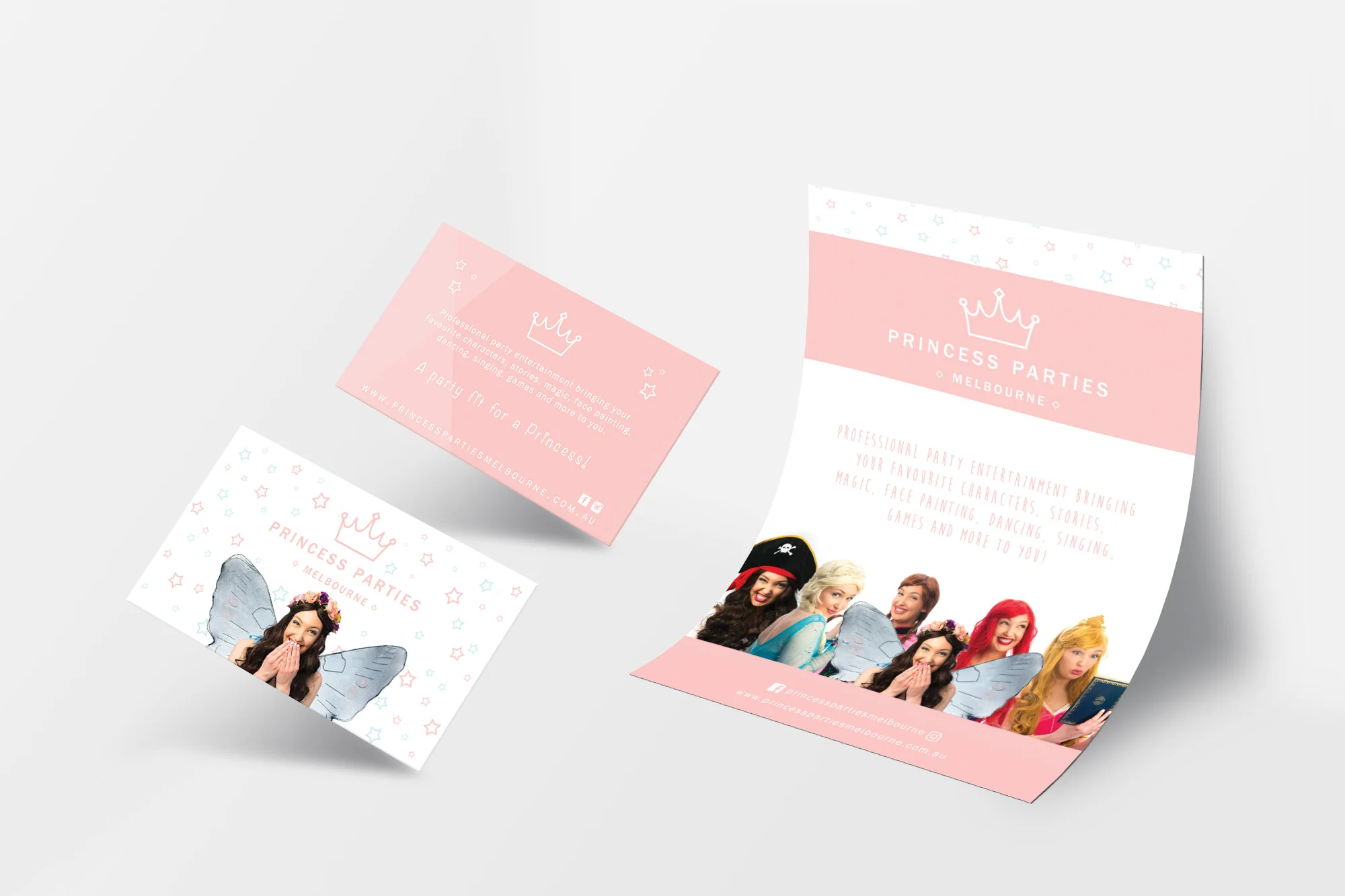 Princess Parties Melbourne / Photography and print design