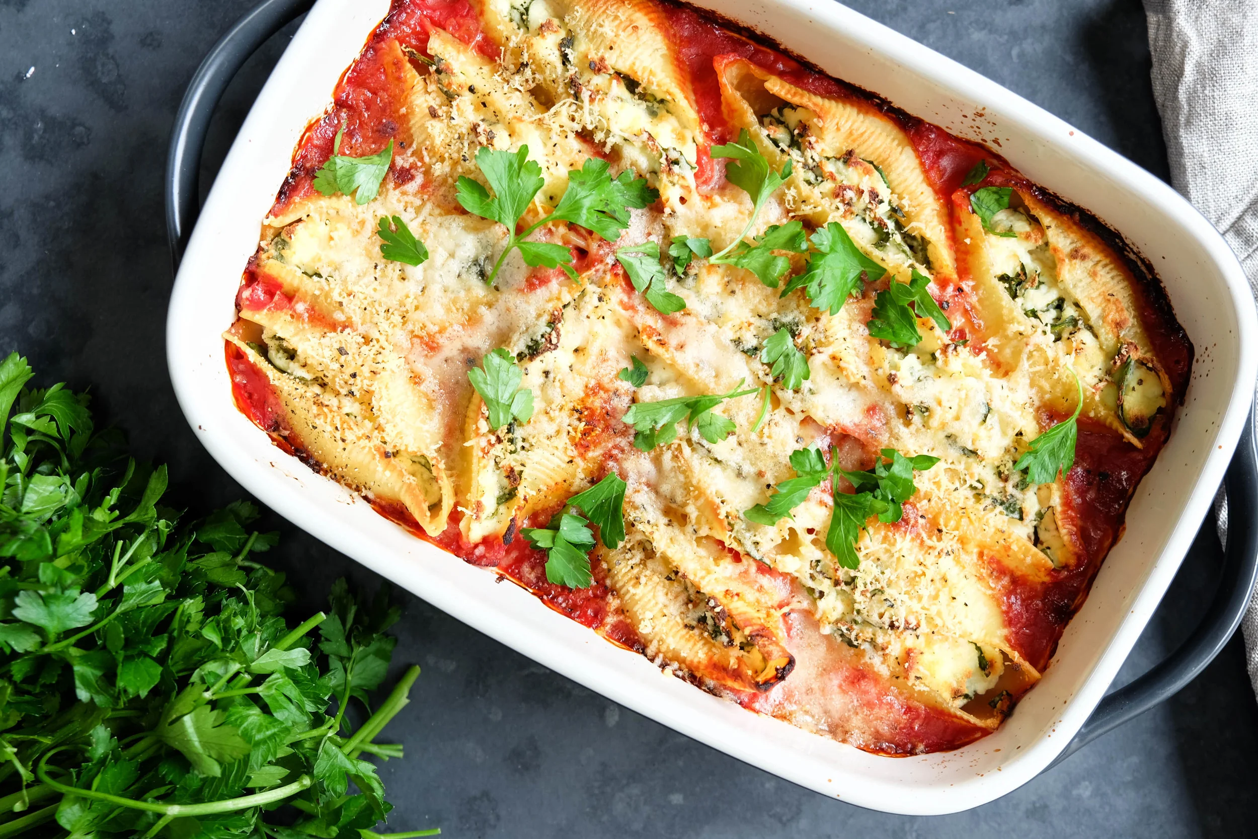 Baked Spinach Ricotta Pasta Shells From My Little Kitchen
