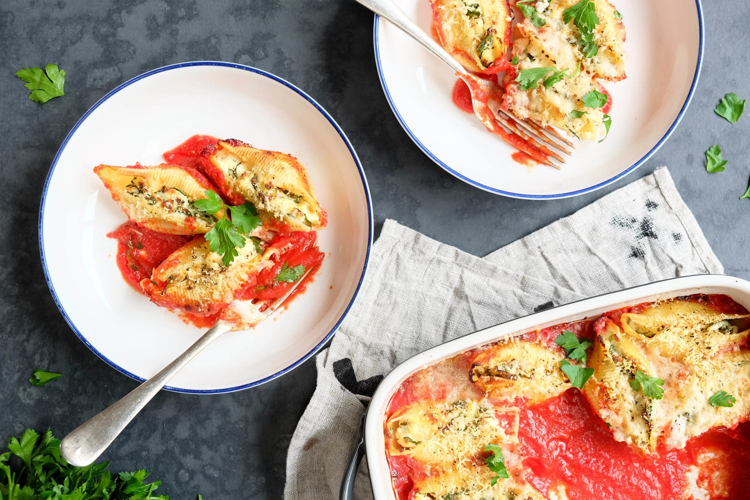 Baked Spinach Ricotta Pasta Shells From My Little Kitchen