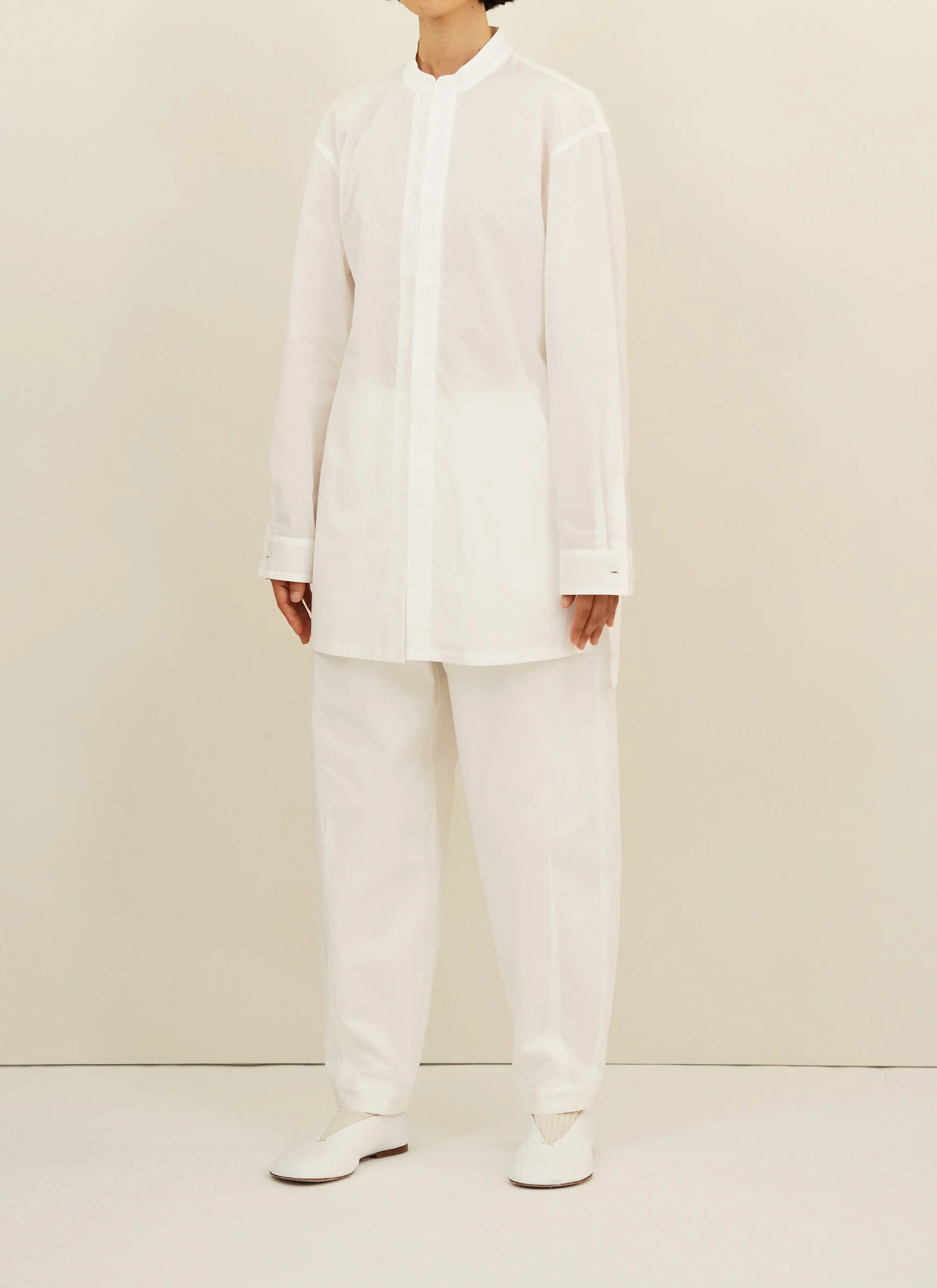 Organic Cotton Weather Stand Collar Shirt / Organic Cotton Chino Cloth OSFA Pants