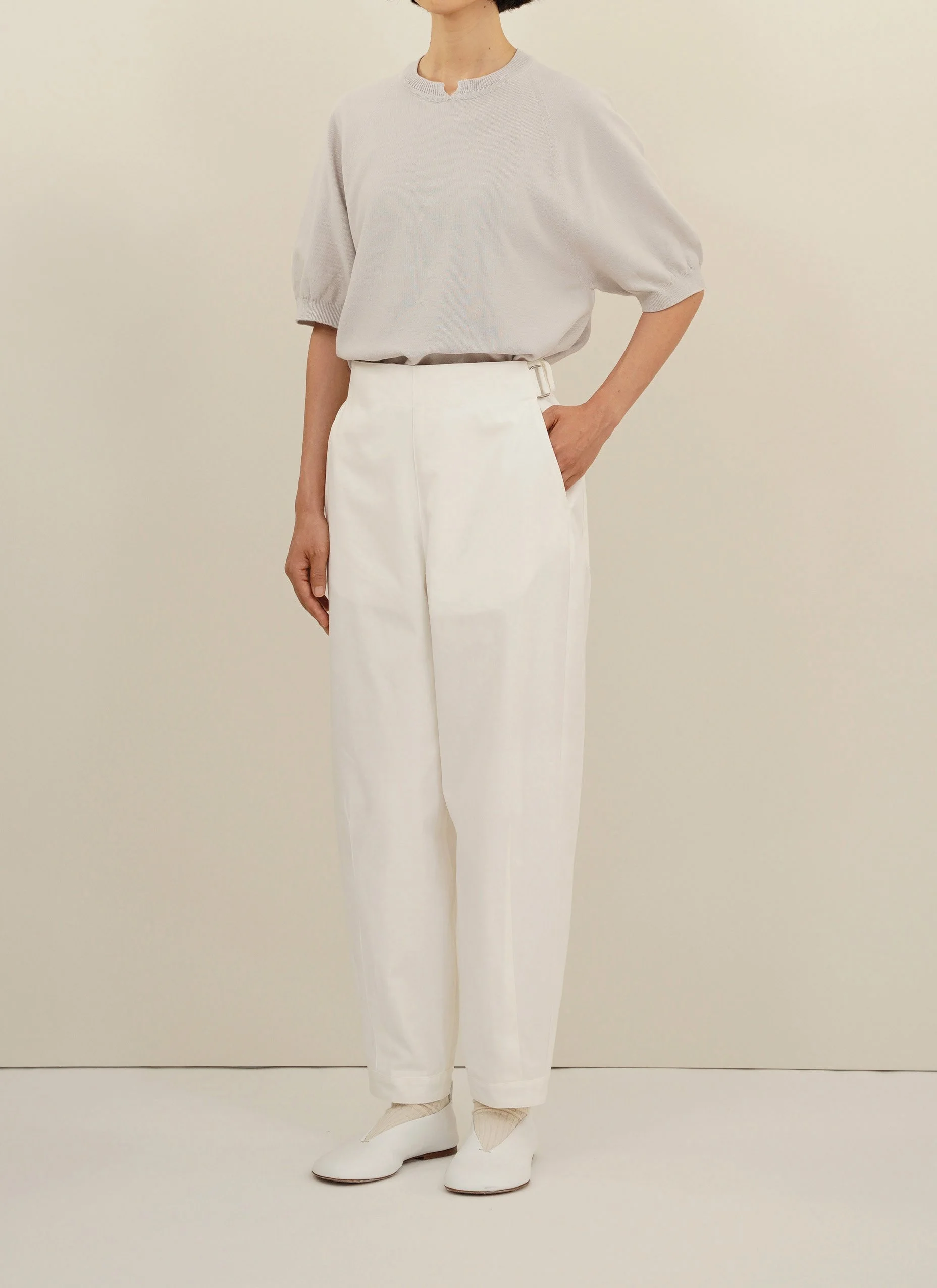 Organic Cotton Whole Garment Knit / Organic Cotton Chino Cloth OSFA Pants