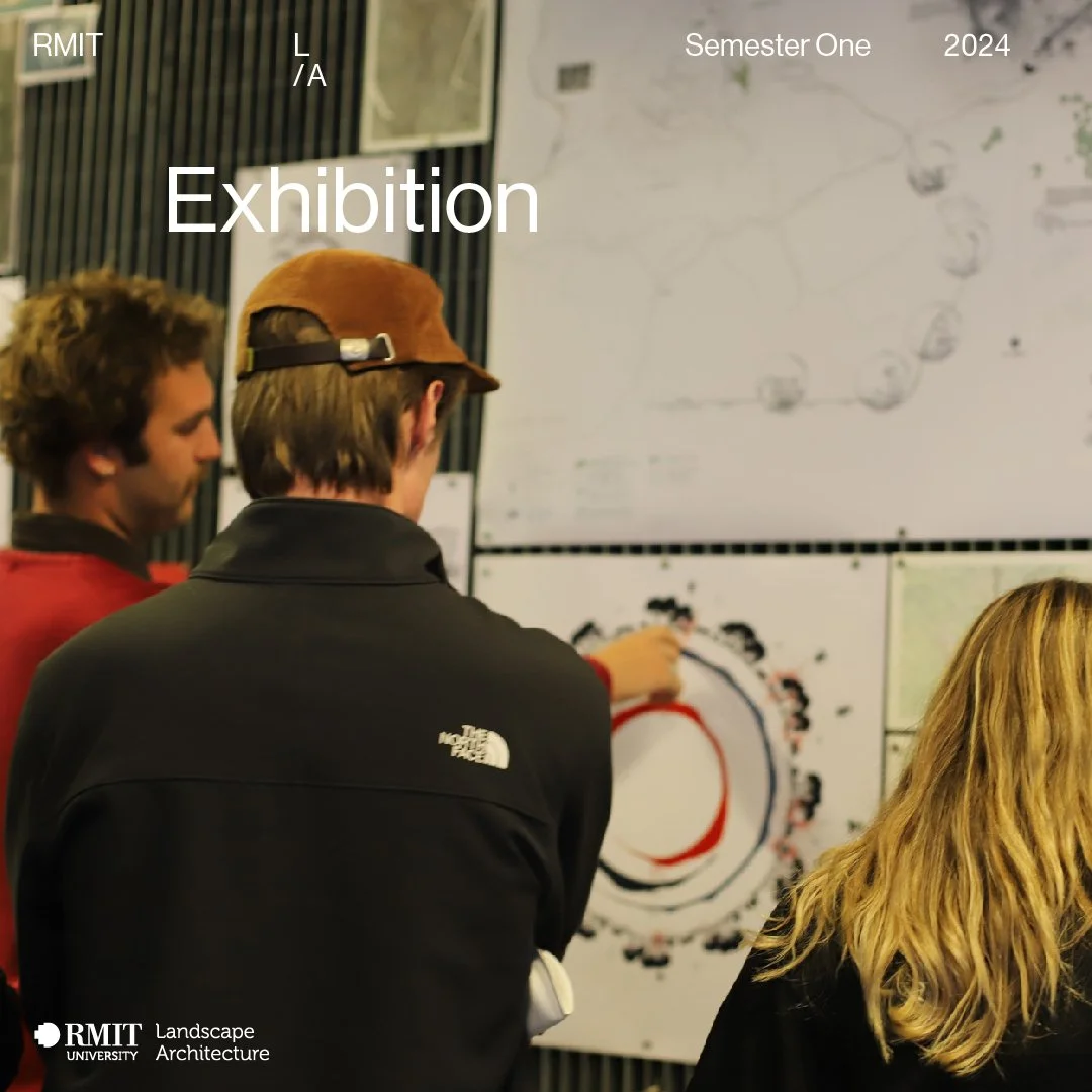 The Semester One 2024 RMIT Landscape Architecture Exhibition showcased student work from across the BLAD and MLA Programs in the RMIT Design Hub. On Friday June 21 we welcomed students, alumni, colleagues, friends and family to explore the incredibly