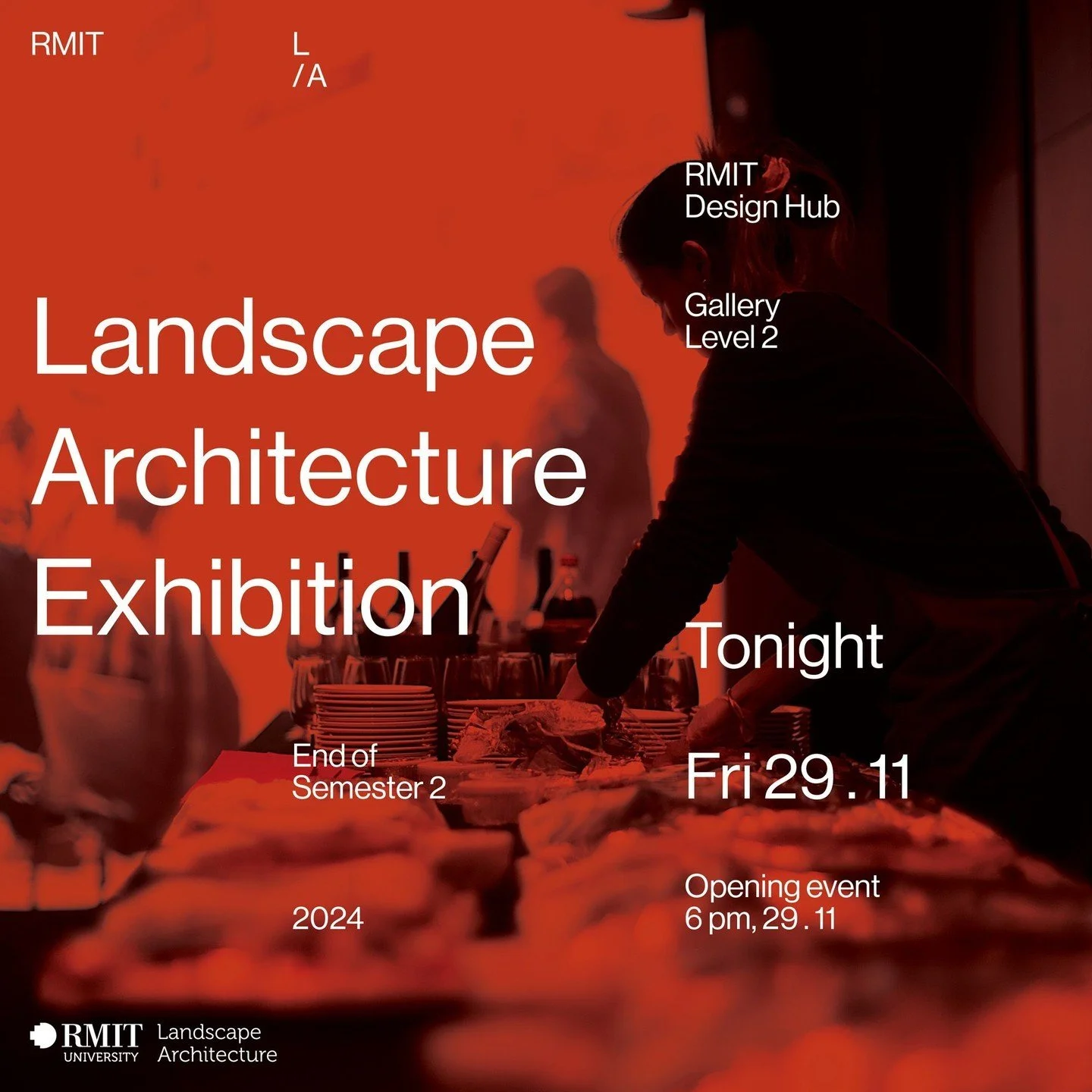 *TONIGHT* 6pm - Join us for the RMIT Landscape Architecture Semester Two Exhibition opening event!

It will be a celebration of work across the Bachelor and Masters programs from Semester 2, 2024. See you there.

Opening Night Event
6pm Friday 29 Nov