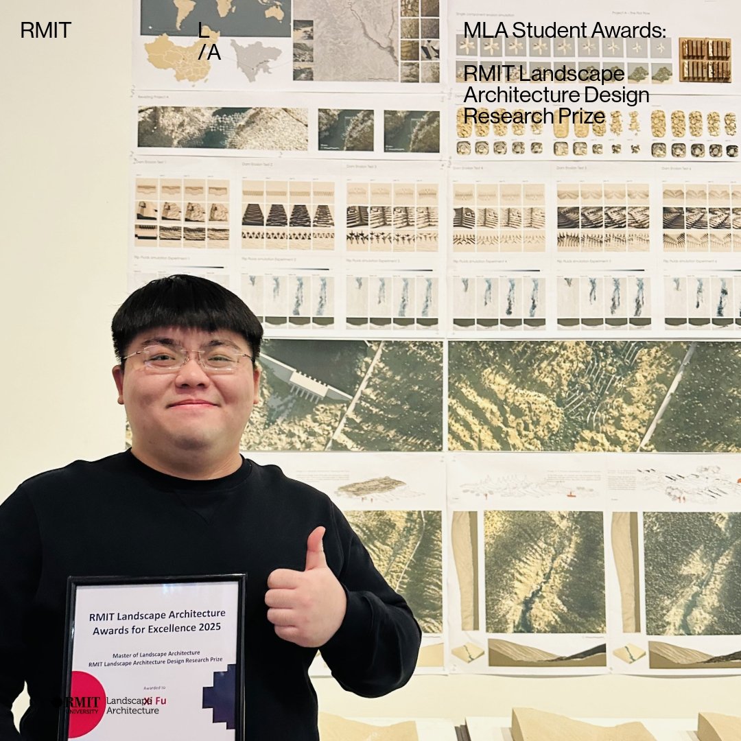 MLA Graduating Awards 2025 -

RMIT Landscape Architecture Design Research Prize

Recipient: Xi Fu

Project Title: RE:Flow

Supervisor: Dr Maj Plemenitas

Synopsis:

As over 1,200 large dams worldwide near the end of their lifespan, RE:Flow asks how t