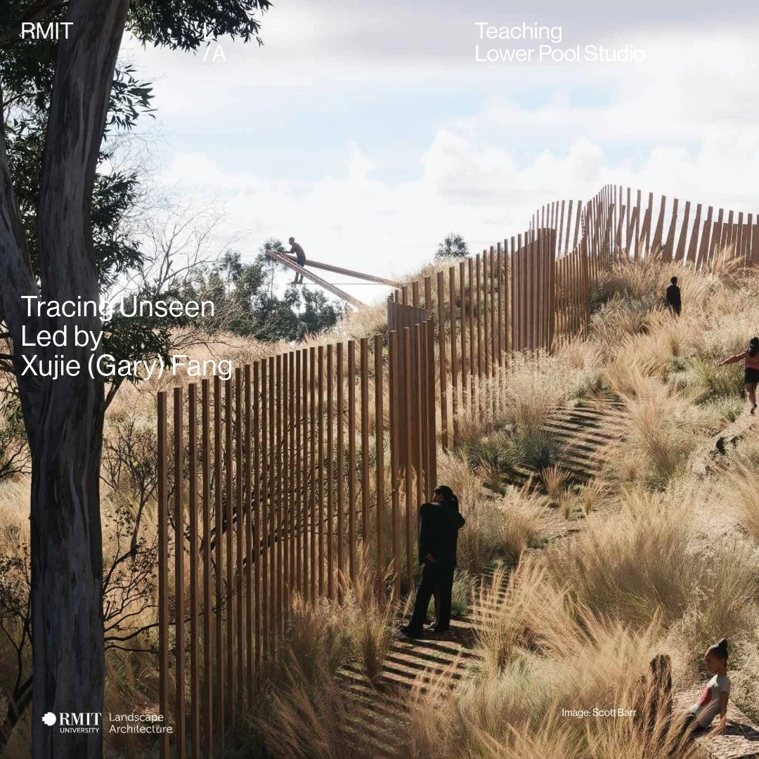 Lower Pool Studio 2025: Tracing Unseen

This studio focused on the transformation of a former chicken farm in Red Hill, Mornington Peninsula&mdash;an agriculturally rich site now transitioning into a digital fabrication hub. The site presents layered