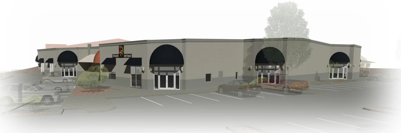 Shopping Center Exterior Upgrade Rendering