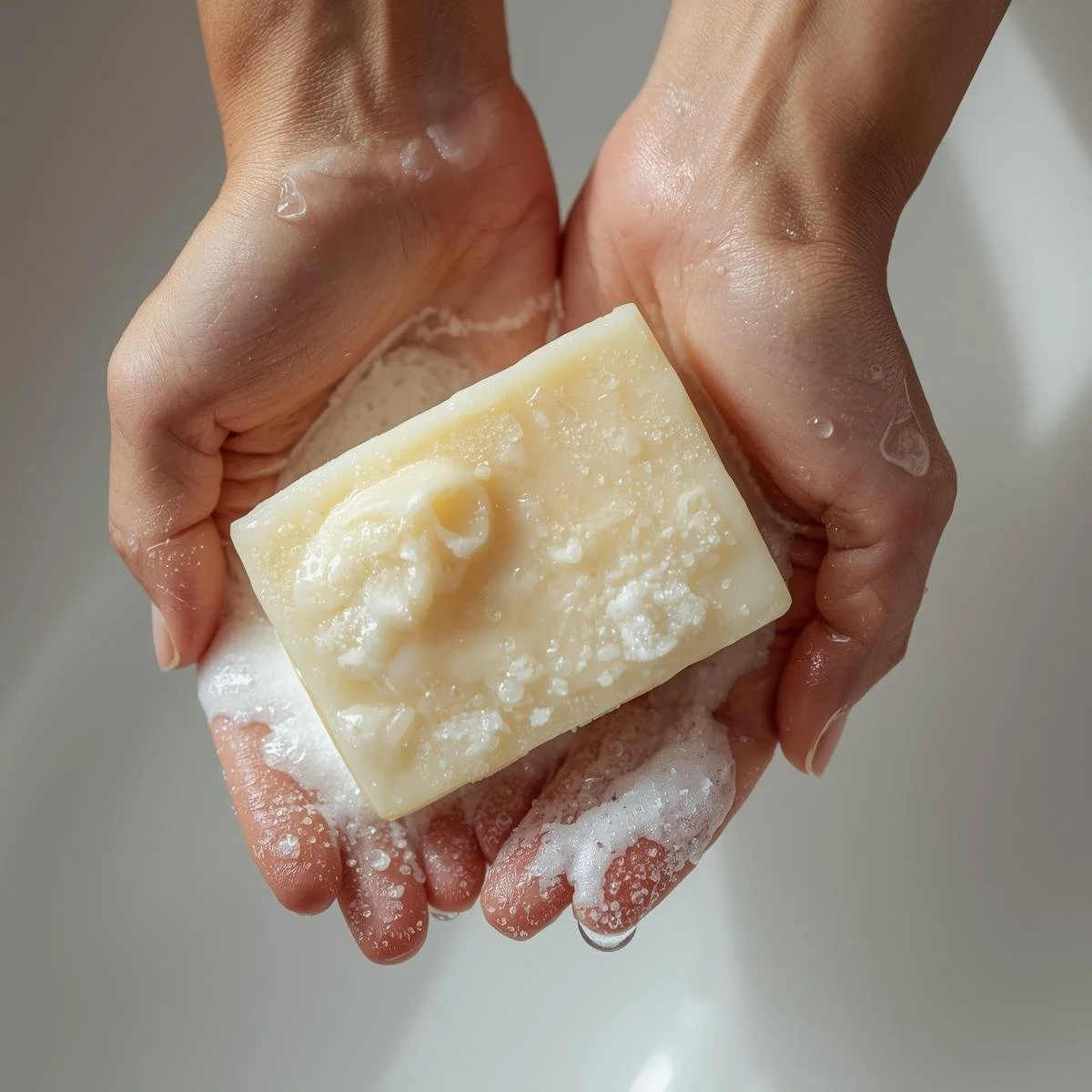 WASHING HANDS WITH HANDMADE WHITE SHEA BUTTER SOAP SOAPS.jpg