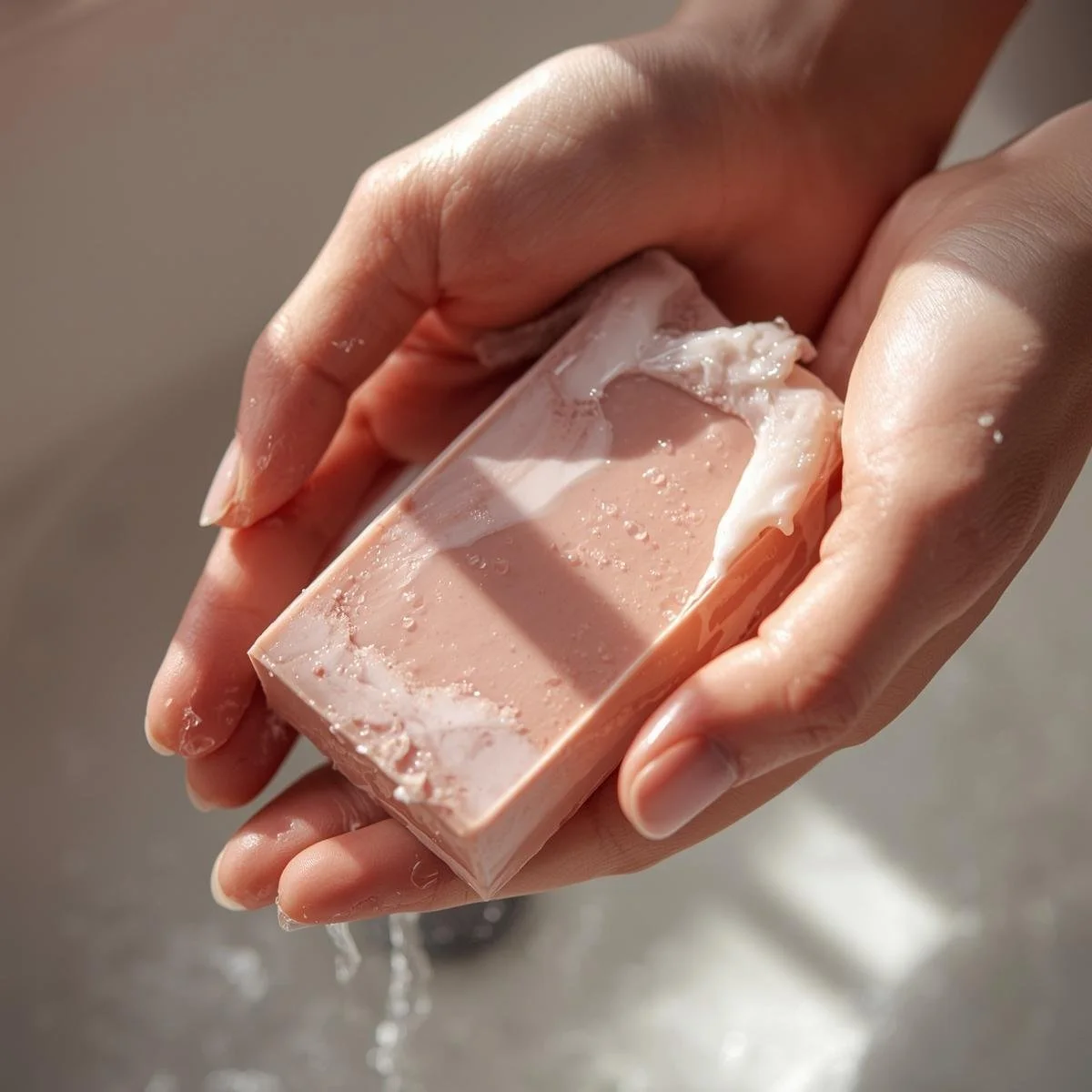 WASHING HANDS WITH HANDMADE ROSE KAOLIN  CLAY SOAP BAR (1).jpg