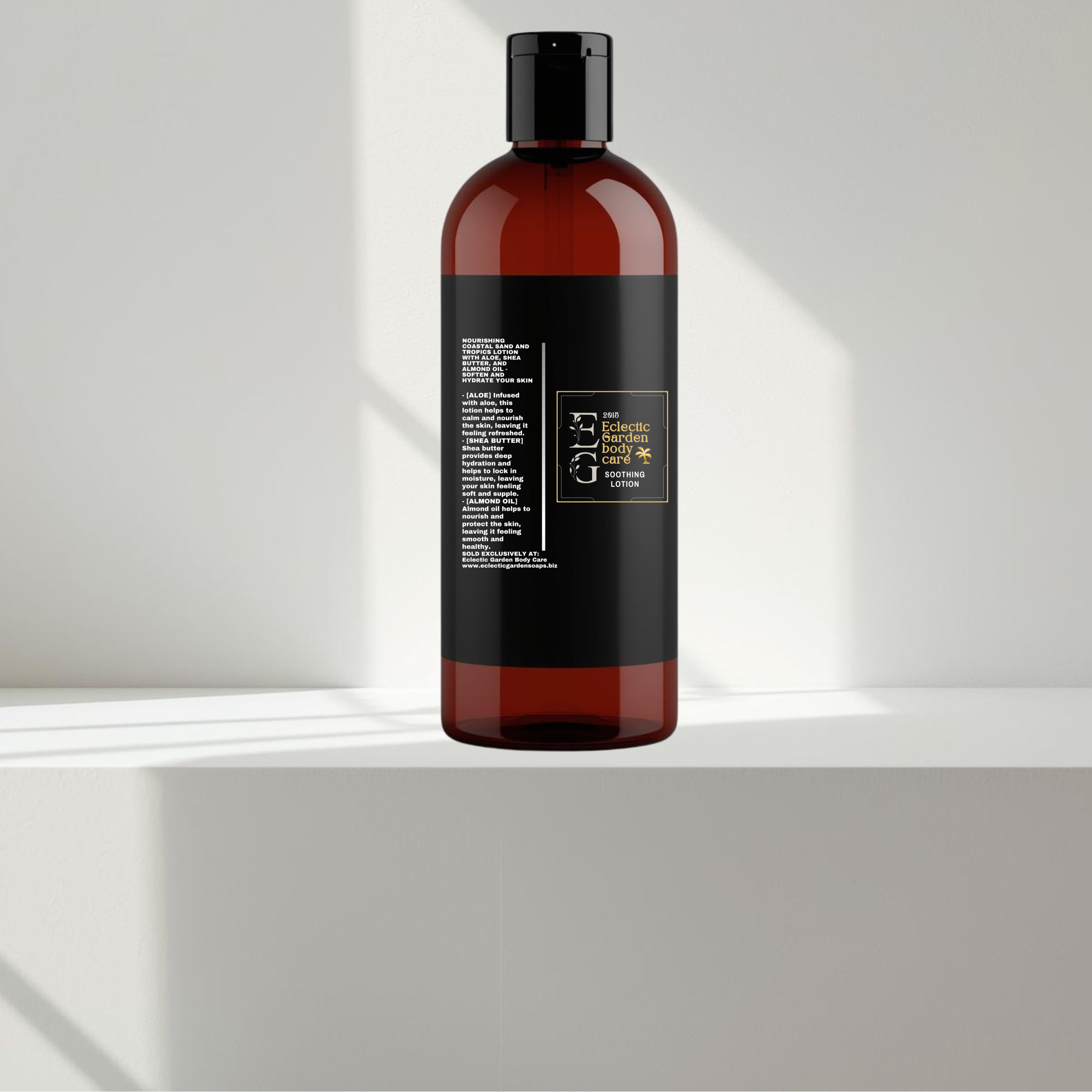 Eclectic Garden Coastal Sand And Tropics Nourishing Soothing Lotion with Aloe, Shea Butter, and Almond Oil - Soften and Hydrate Your Skin