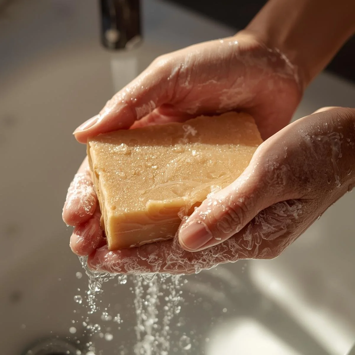 WASHING HANDS WITH HANDMADE ALMOND OIL SOAP BAR.jpg