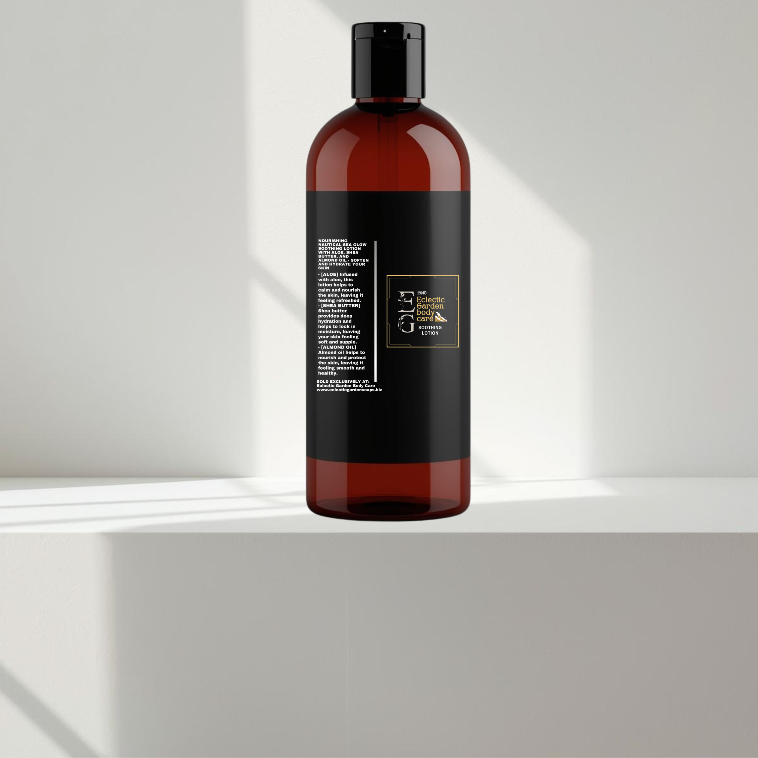 Eclectic Garden Nautical Skin Glow Nourishing Soothing Lotion with Aloe, Shea Butter, and Almond Oil - Soften and Hydrate Your Skin