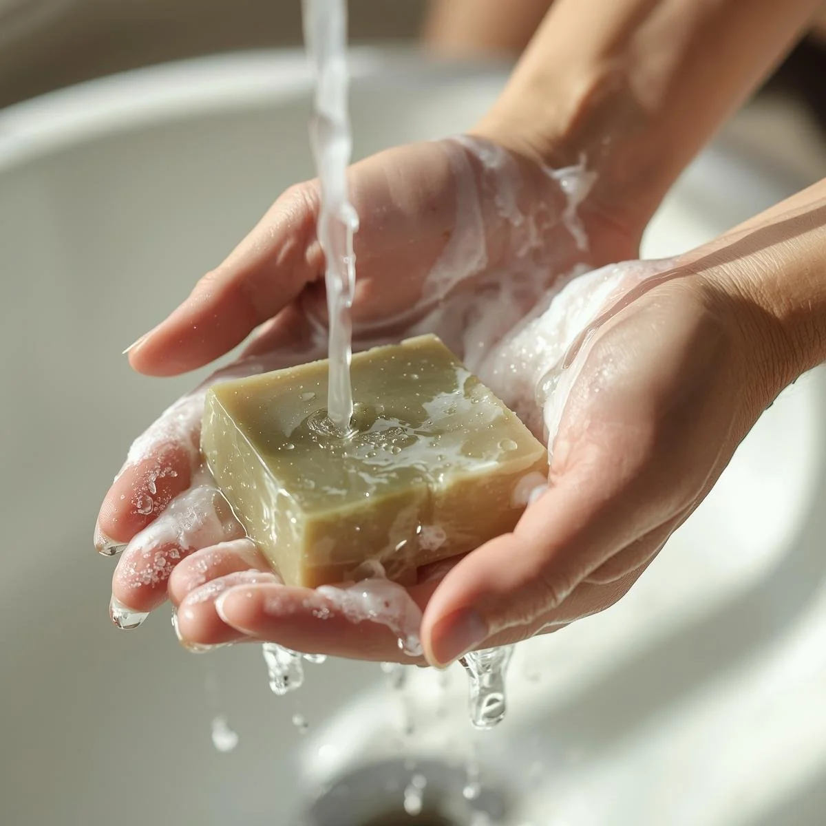 WASHING HANDS WITH HANDMADE FRENCH GREEN CLAY SOAP BAR.jpg
