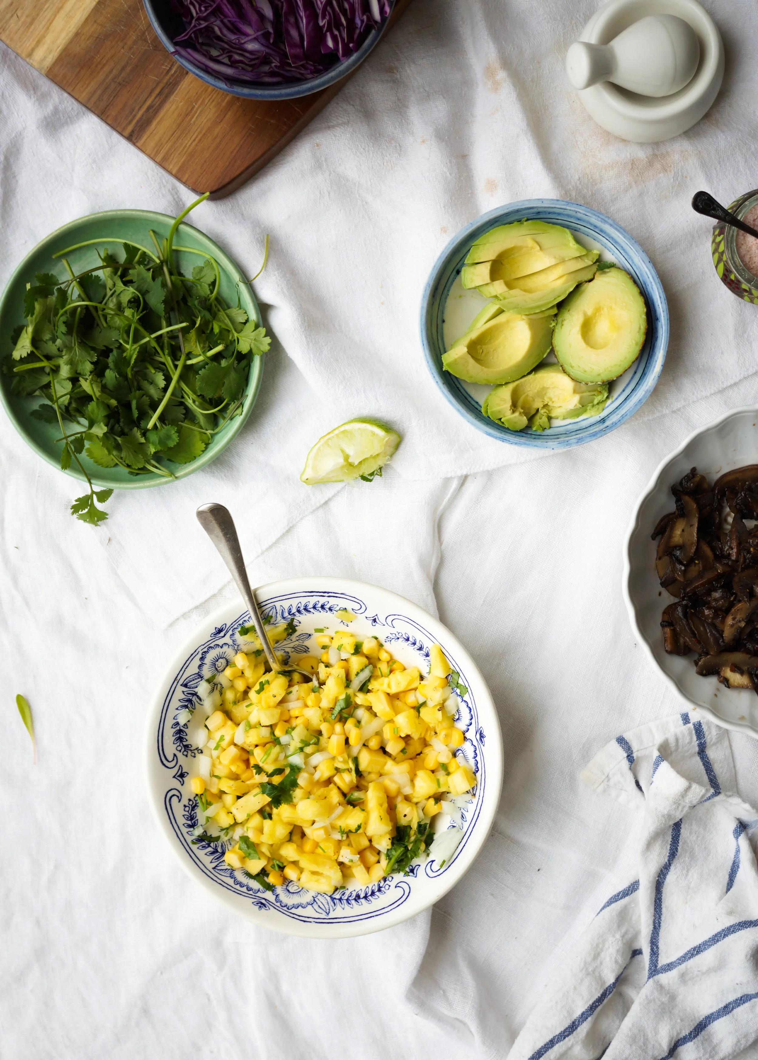 Pineapple and corn salsa