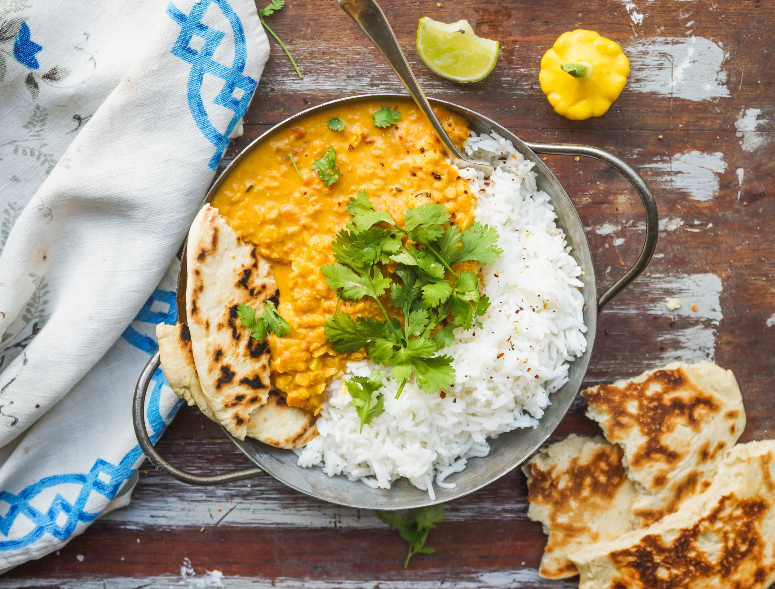 Vegan peanut lentil curry