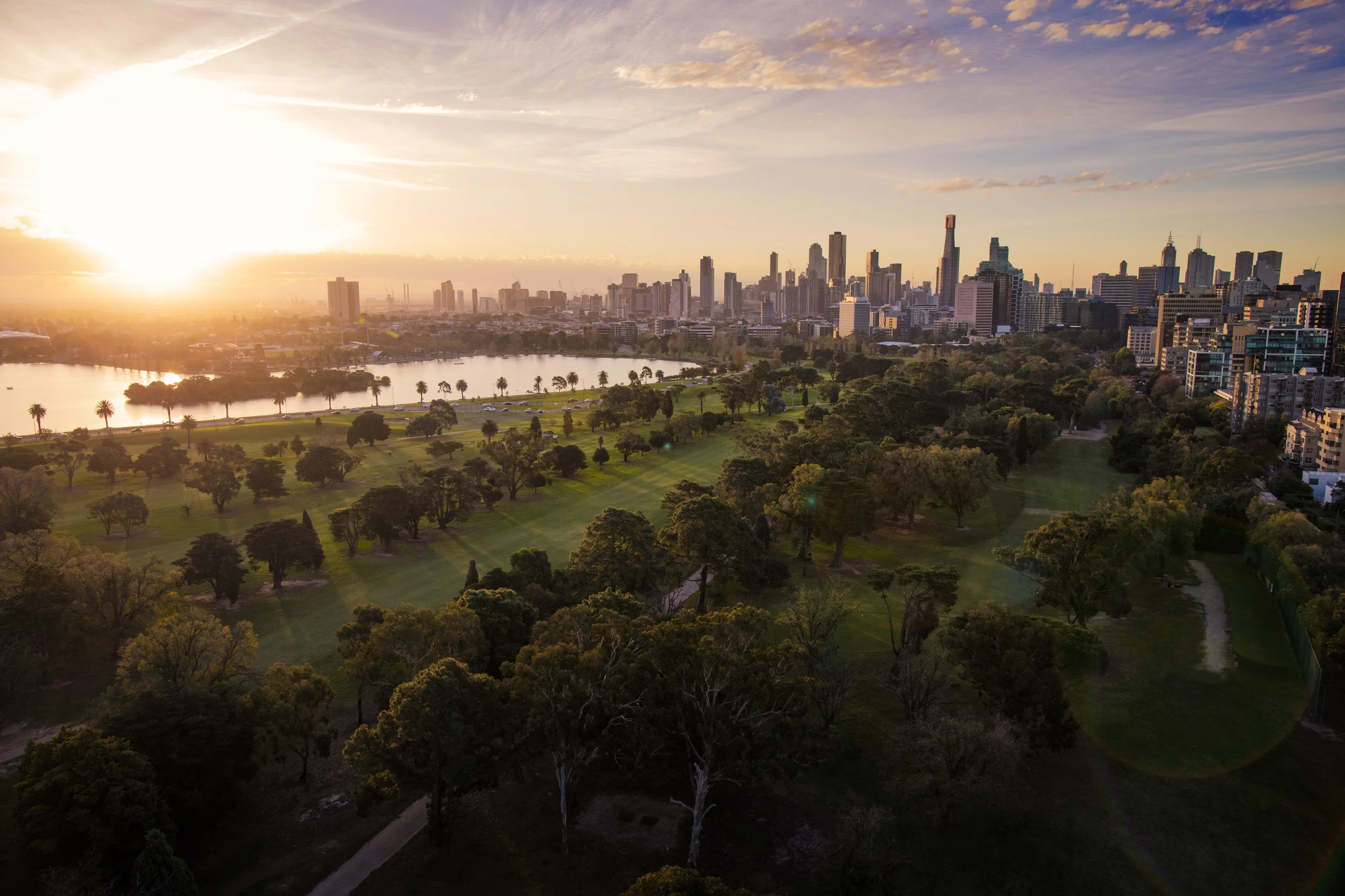 Sunset in Melbourne