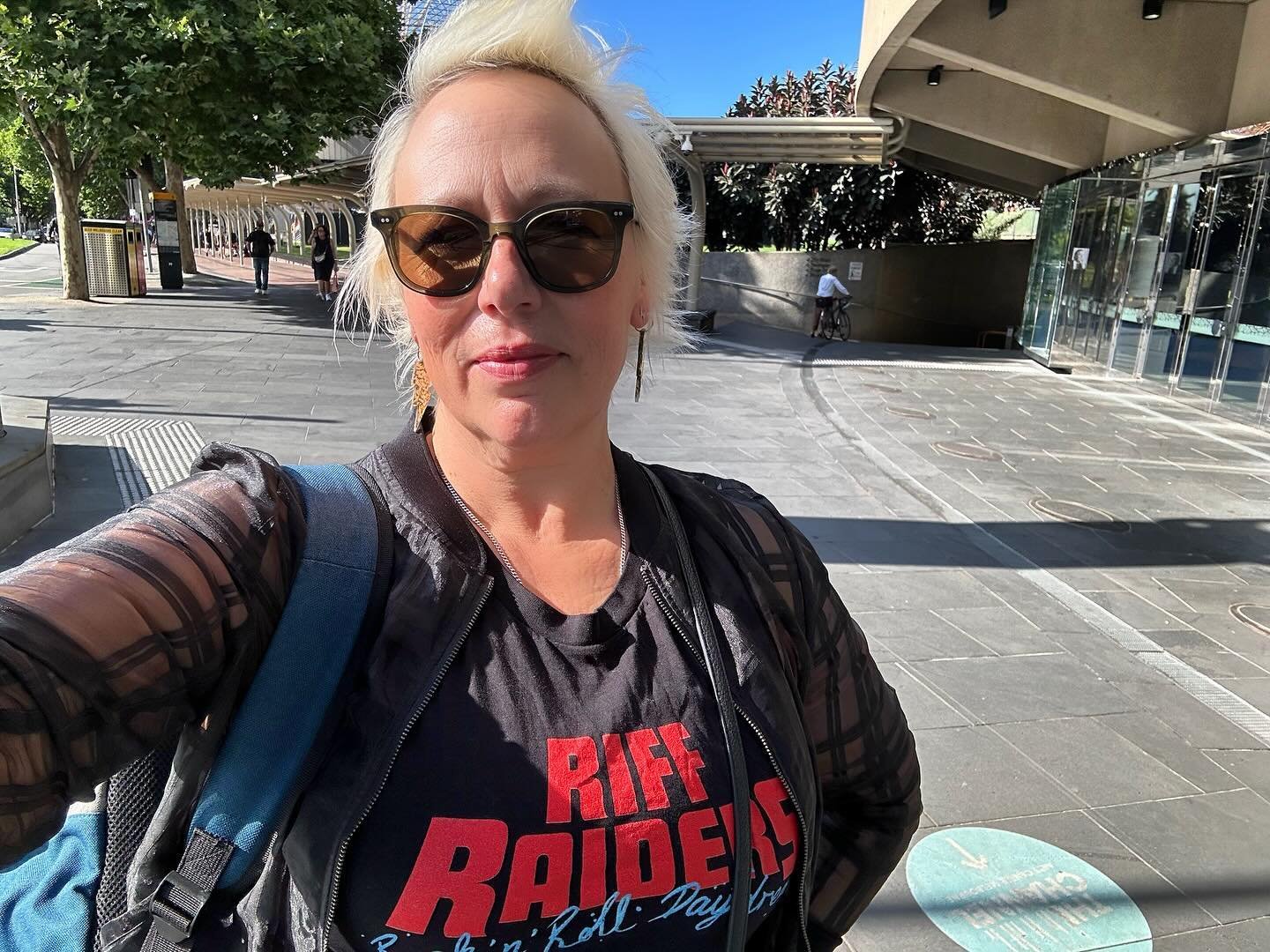 #ausmusictshirtday first fit. It&rsquo;s FINE to rock your own band&rsquo;s shirt! (And donate to @supportact ⚡️)

#riffraiders @riffraiders #livelikeyoumeanit #rocknrolldaydream #welcometomars #ausmusictshirtday2024 @babylovestorock