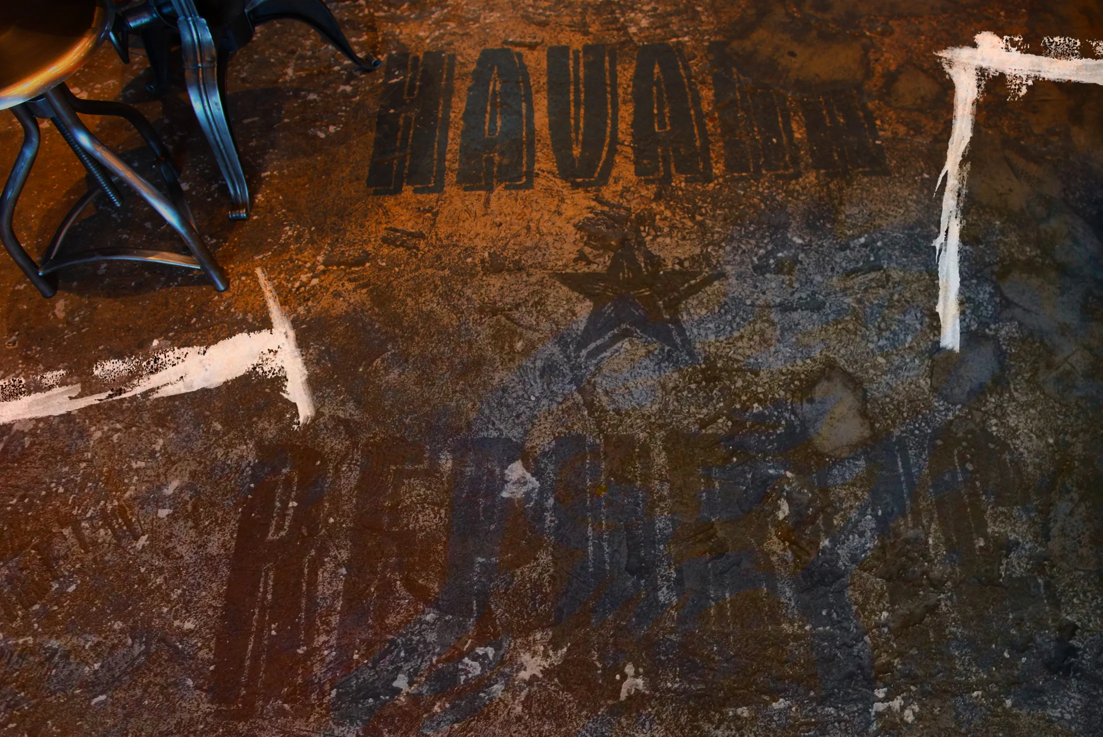 Havana Republic __ Floor Stencil