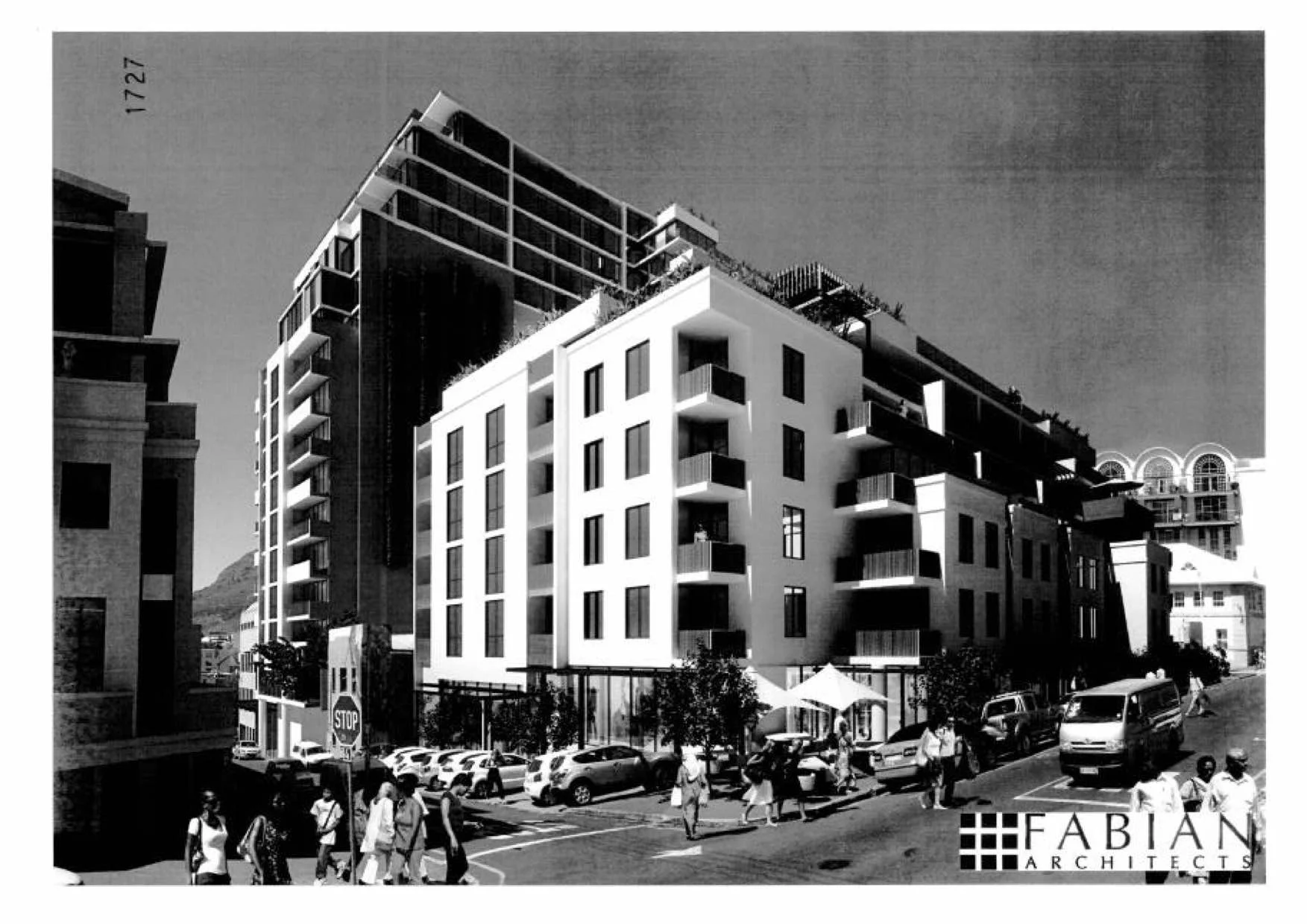 The view that a Bo-Kaap resident will now have of Table Mountain from Rose Street - revised 3D projection from developer's latest submission