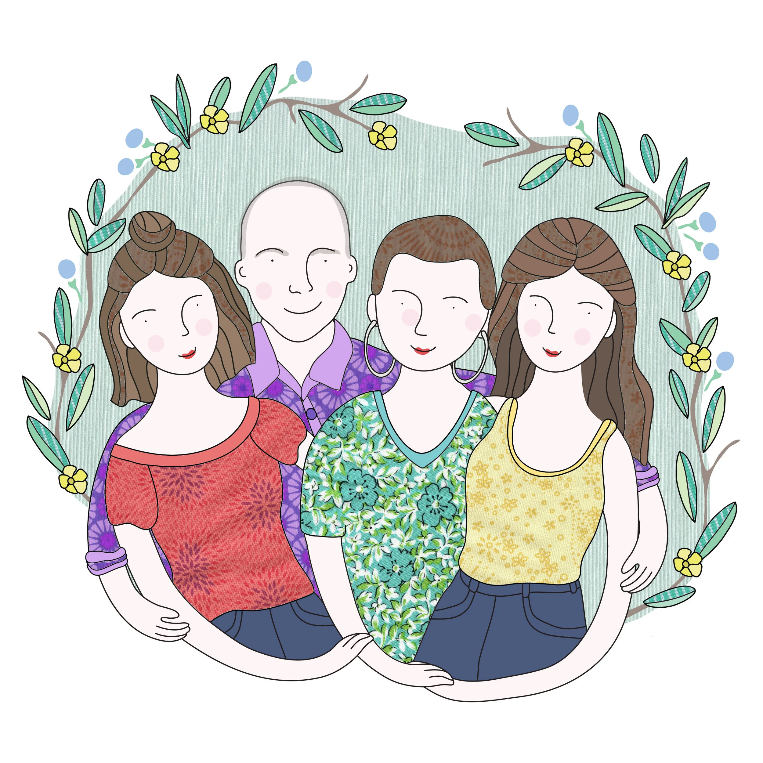 Custom - 4 member portrait