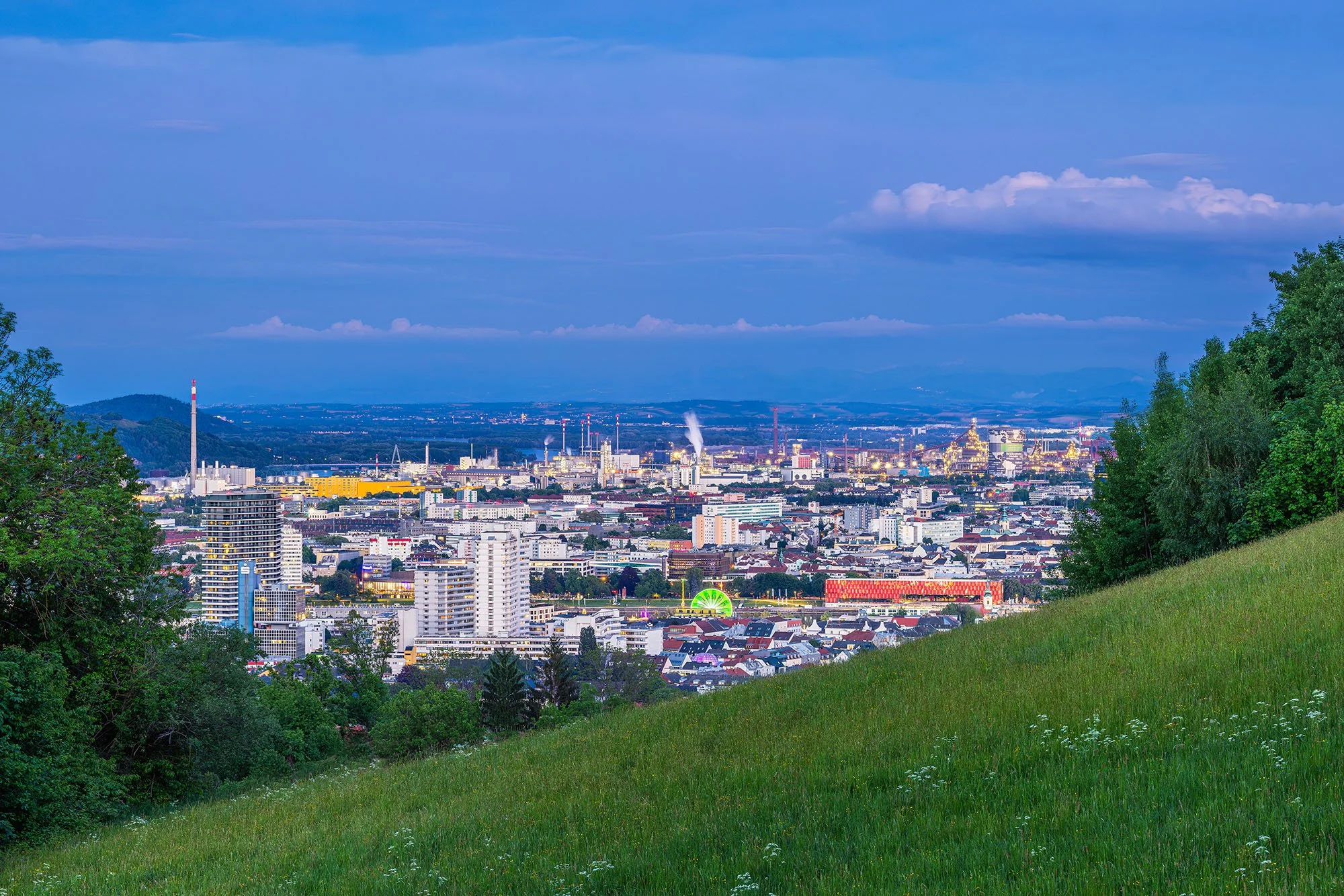 BLICK VOM PÖSTLINGBERG, LINZ