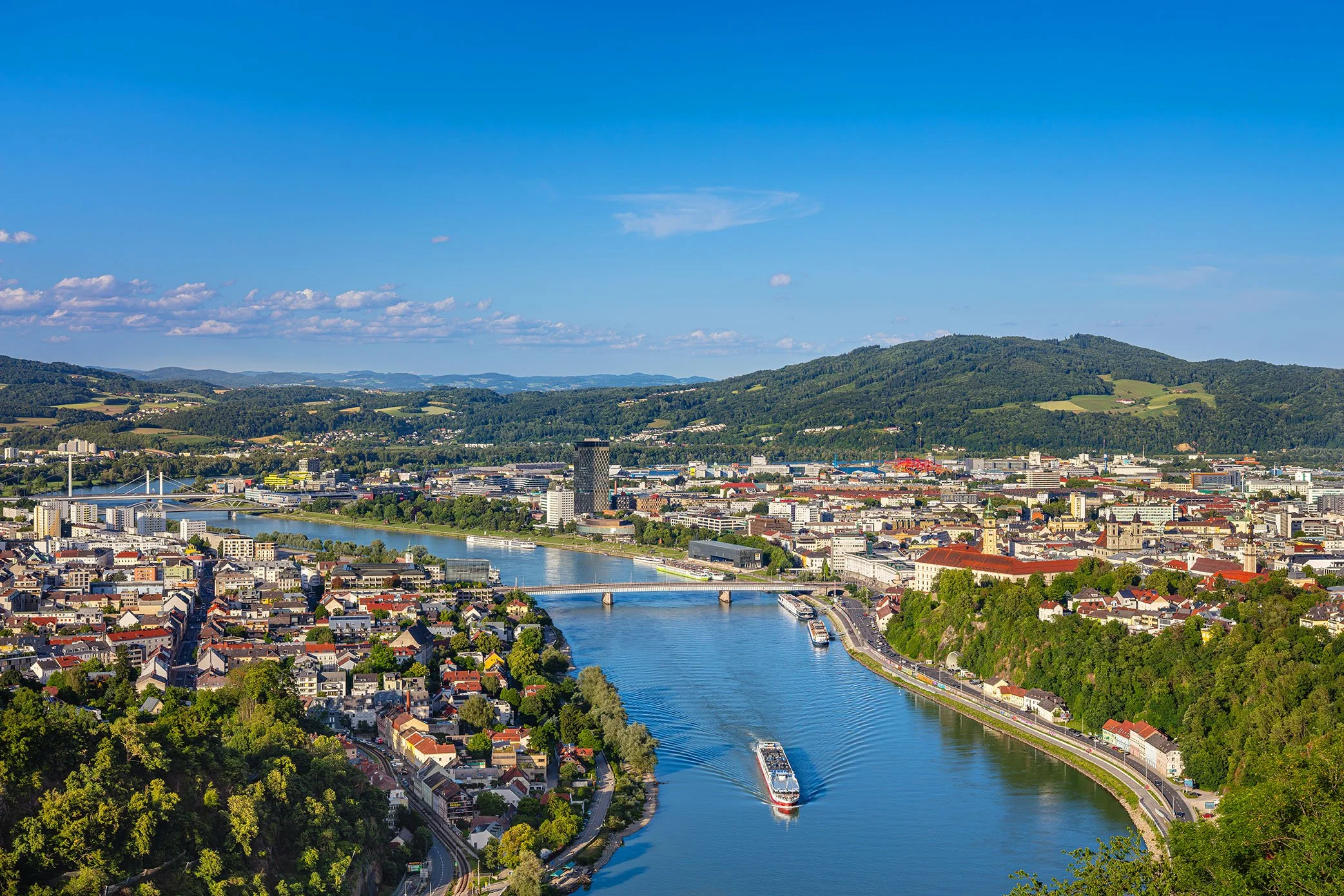 BLICK VON DER FRANZ-JOSEFS-WARTE, LINZ