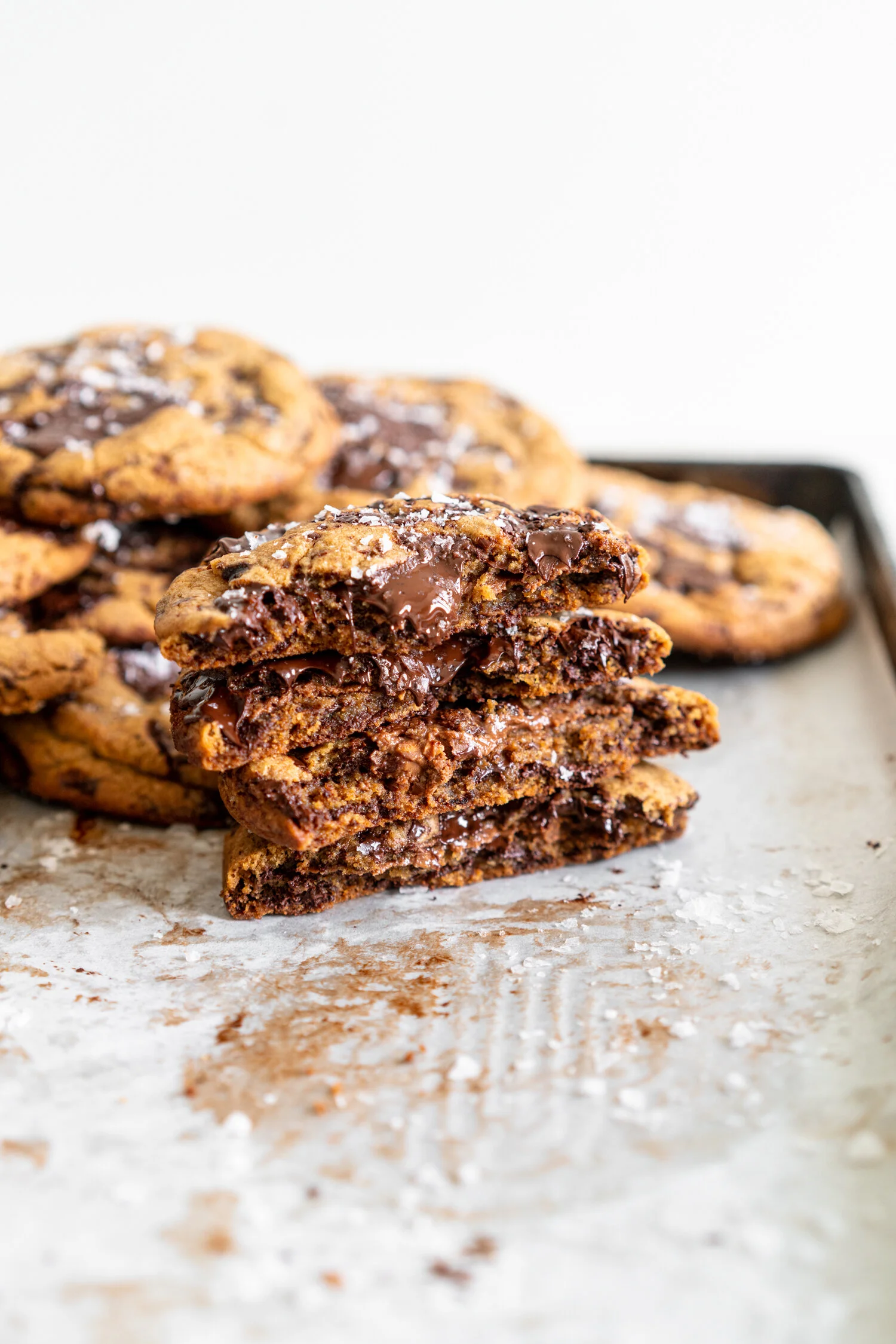 Dark Chocolate Peanut Butter Stuffed Chocolate Chip Cookies Cloudy Kitchen