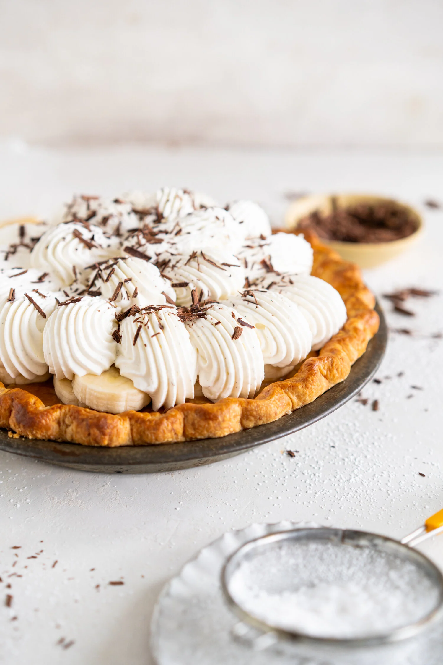 Banoffee Pie Salted Caramel Cream Pie with Bananas and Whipped Cream