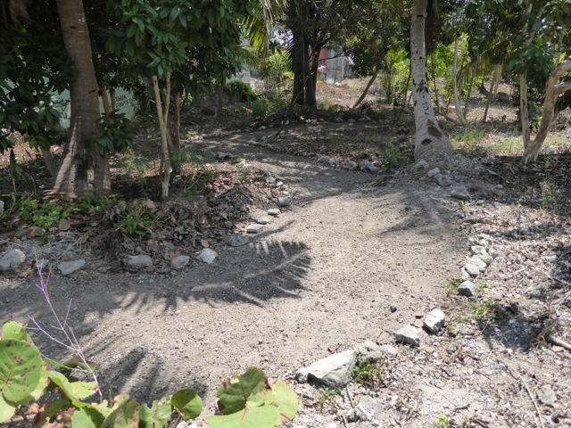 Temporary Curve in pathway.