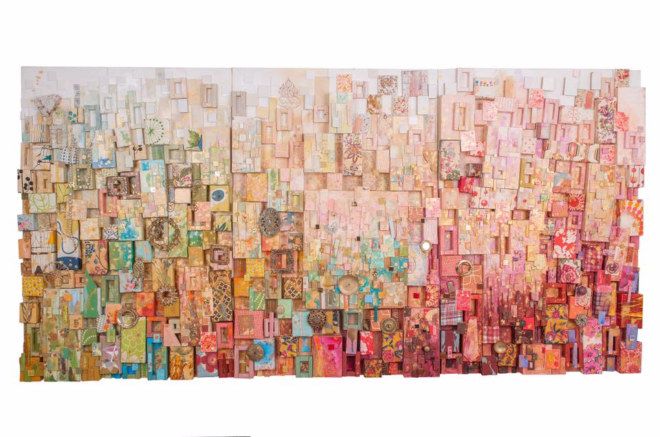 'Red Clay with Caribbean Spice' (2016), mixed media assemblage, 4' x 8'