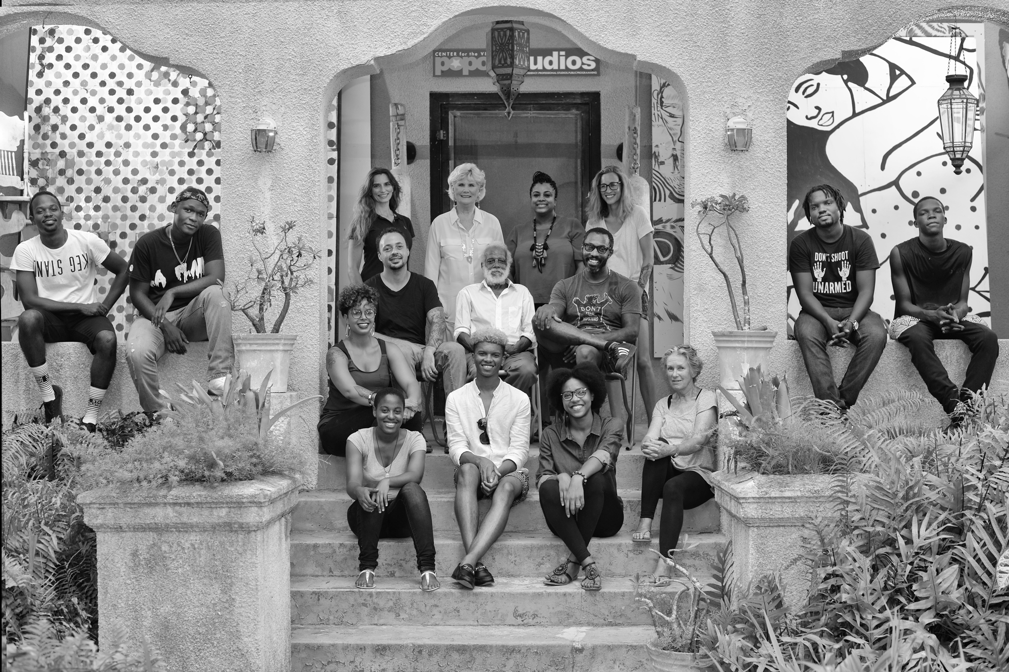 Group shot of most of the Popop studio artists. Image credit: Duke Wells
