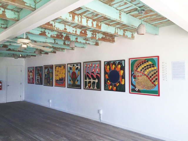 Installation view of 'Max/Amos' in former Old Pyfrom Liquor Store space. 