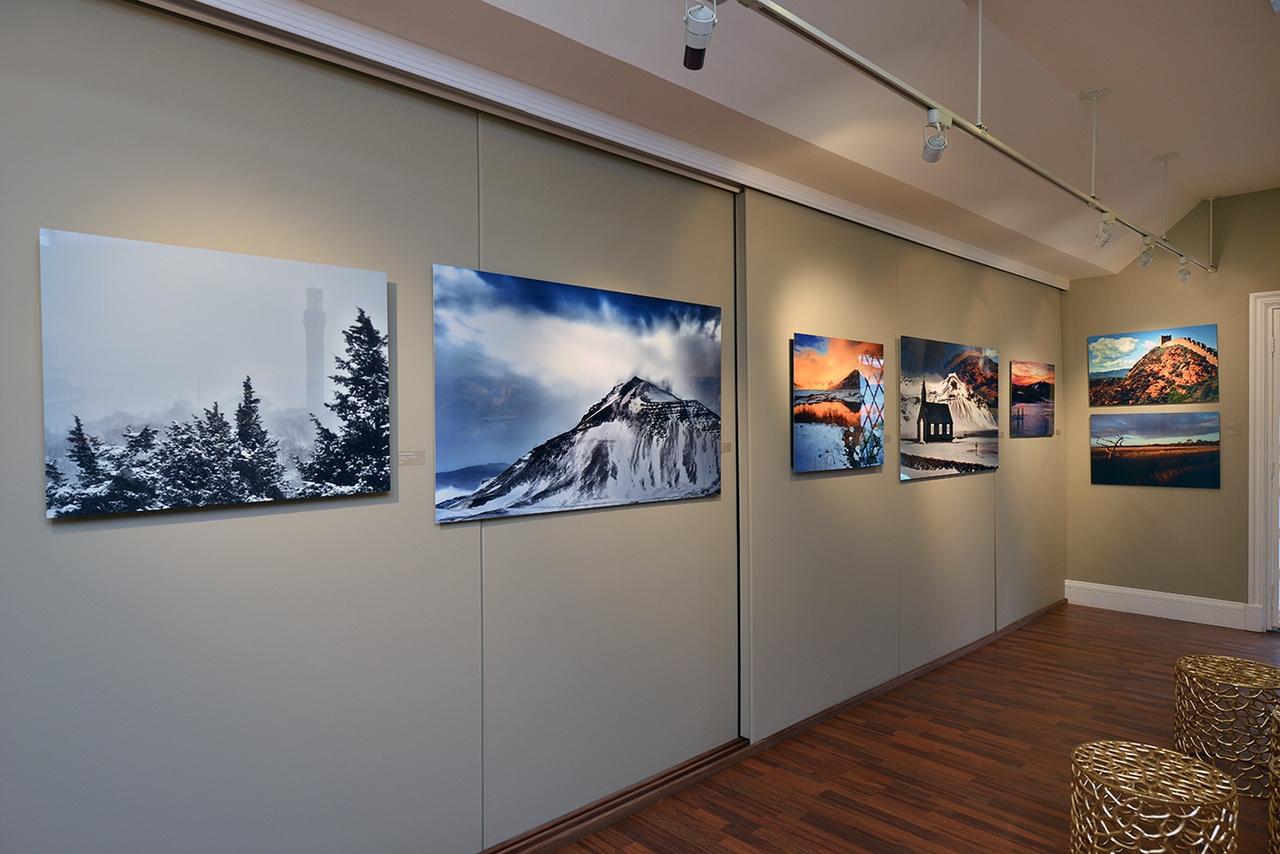 Installation shot of ‘Nomad of the Golden Hour’ featuring work by Greg Pesik