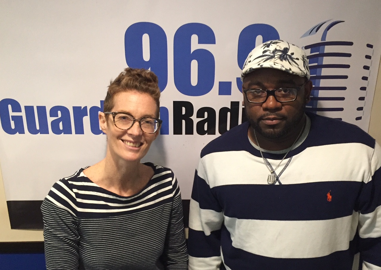 Host Amanda Coulson and artist Ryan Turnquest. 