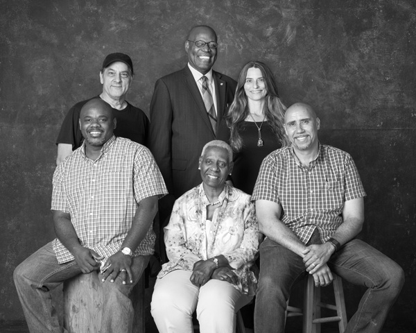 Bahamian Project Advisory Board - Front row: Rashad Penn, Rosemary Hanna, Guilden Gilbert. Back row: Duke Wells, Anthony Newbold, Ana-Lisa Wells