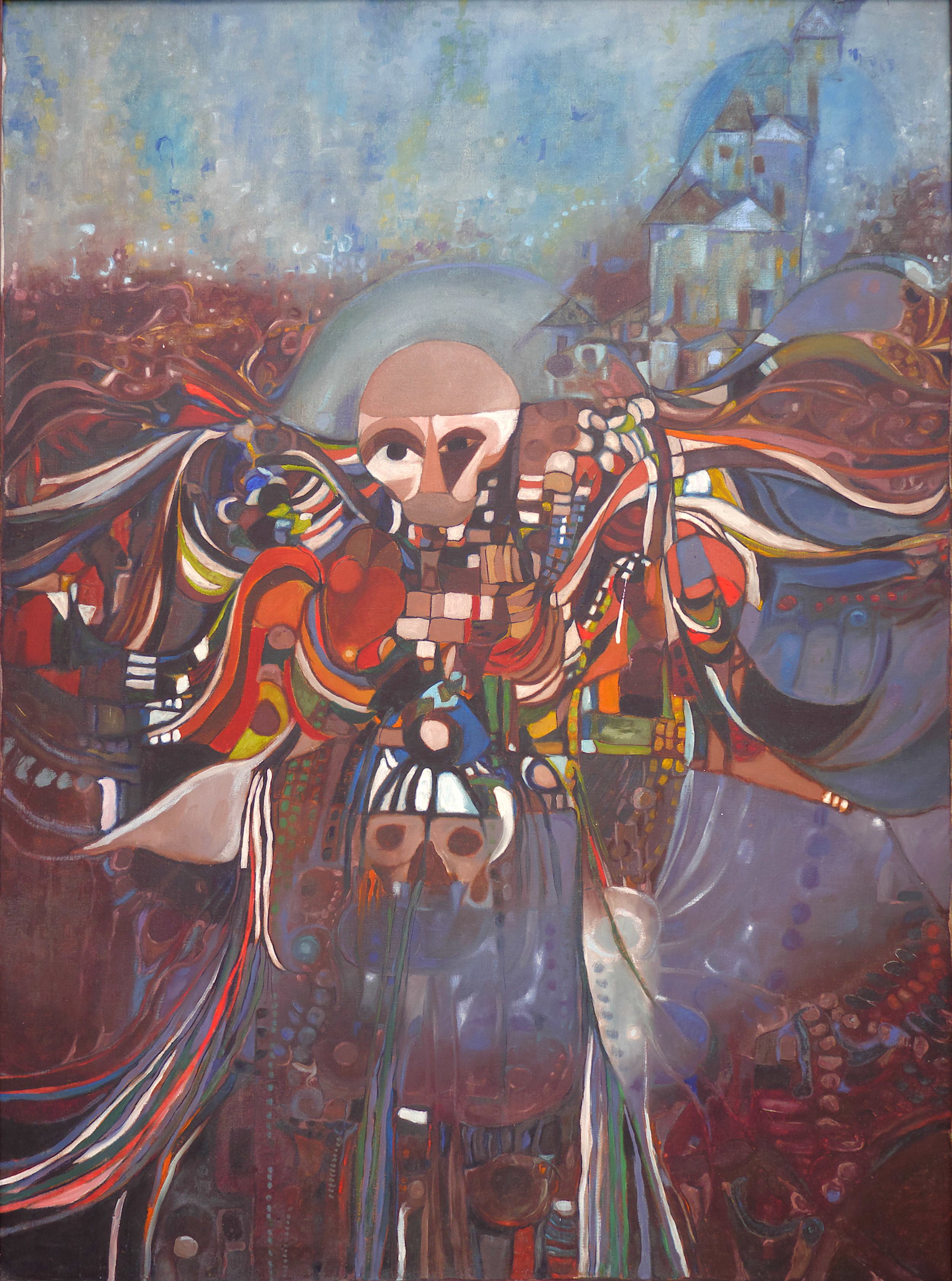 "Nassau Boy" (1973), Maxwell Taylor, Maxwell Taylor, ‘Nassau Boy’ (1973), oil on canvas, 50” x 44”. Part of the National Collection at the National Art Gallery of The Bahamas.
