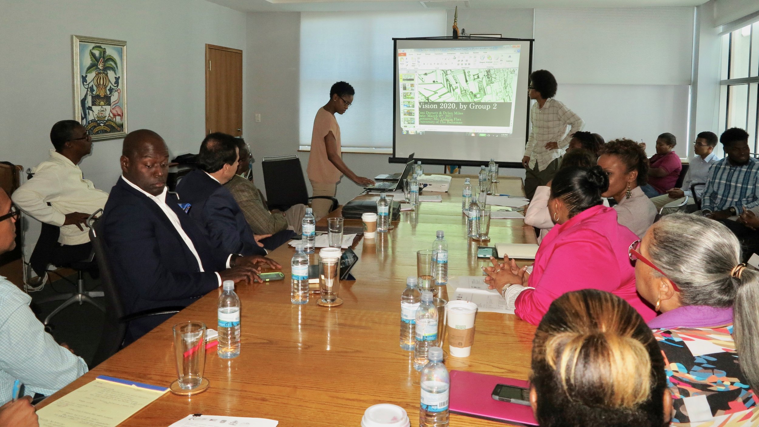 Expo 2020 Student Group 2 present to National Plan Committee. Images courtesy of Azaleta Ishmael-Newry.