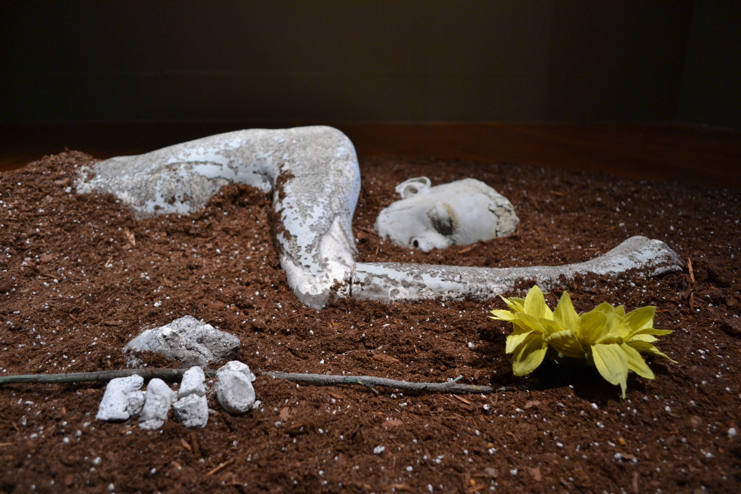 Installation shot of Edrin Symonette’s “Residues of a Colonial Past”. On view in the Project Space at the NAGB. 