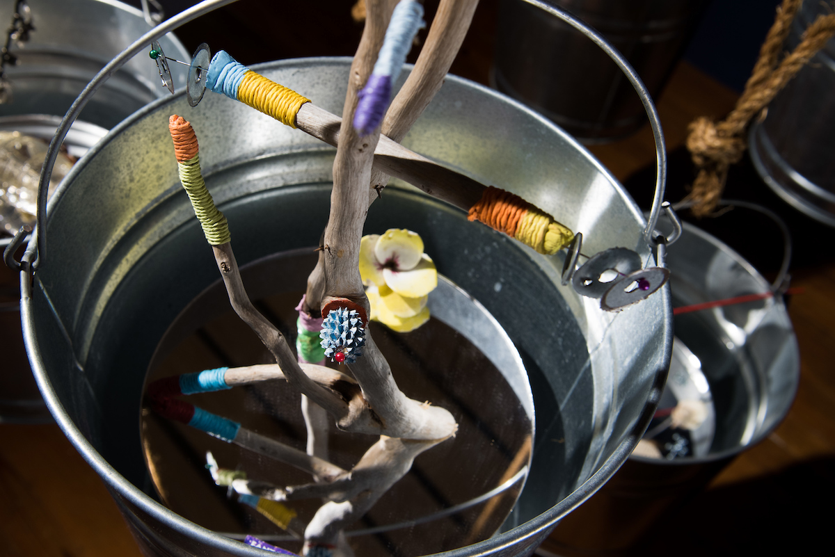 Details from “Portal: There’s a WHole in the Bucket.” Images courtesy of Dante Carrer.