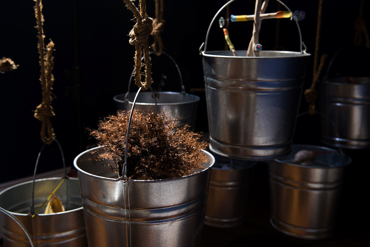 Details from “Portal: There’s a WHole in the Bucket.” Images courtesy of Dante Carrer.