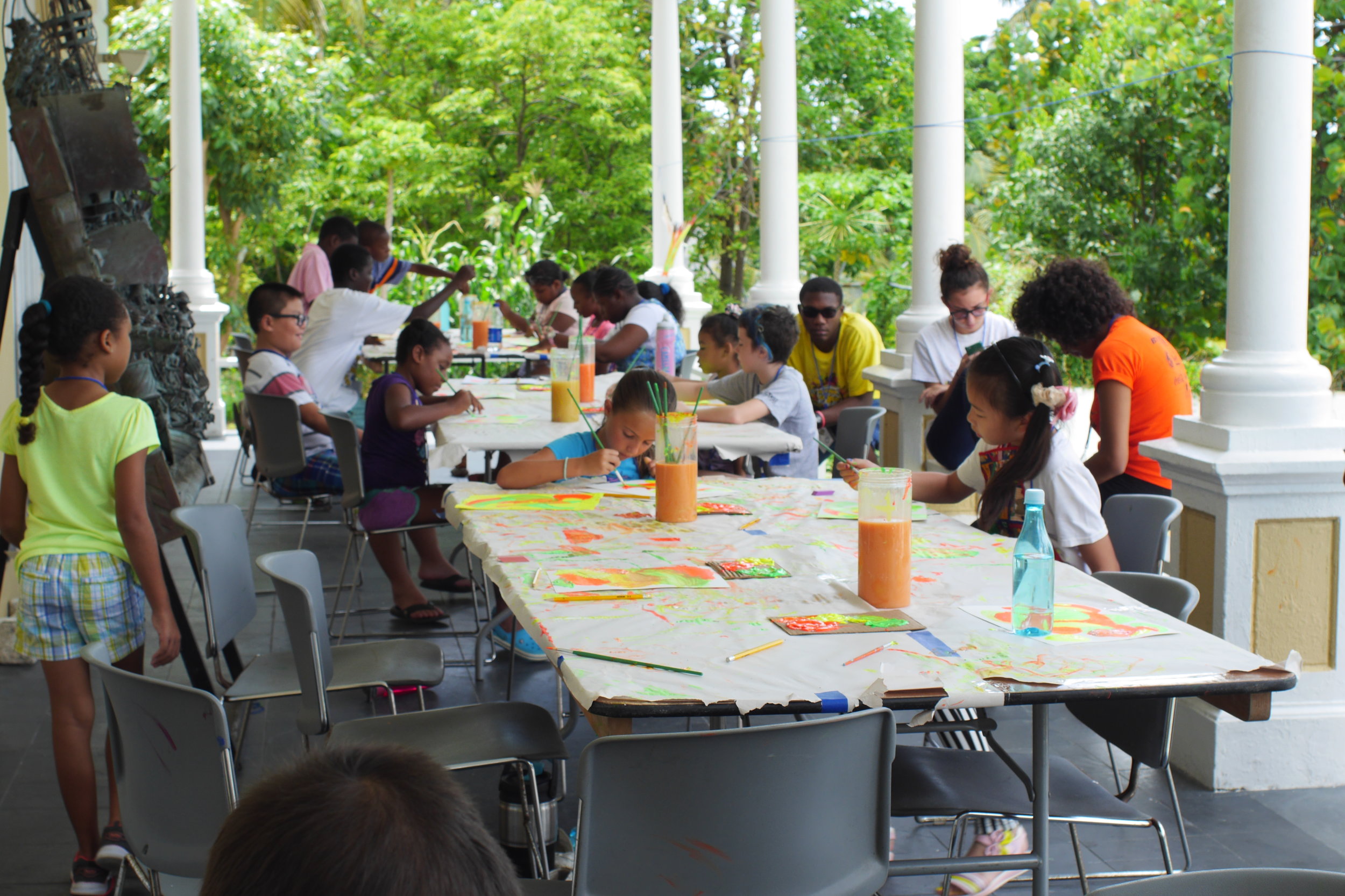 Mixed Media Summer Art Camp 2016. Making art requires complete focus. All images courtesy of the NAGB.