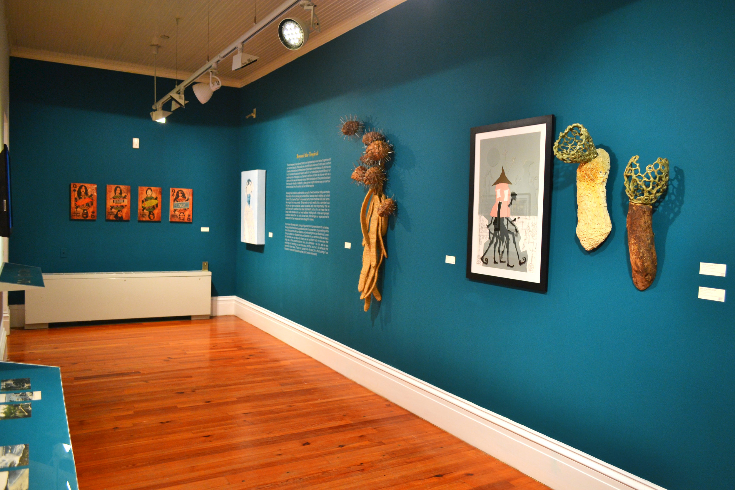 Installation shot of Lavar Munroe’s “The Migrant” (2008) as seen in the current Permanent Exhibition, “Revisiting An Eye For the Tropics”. 