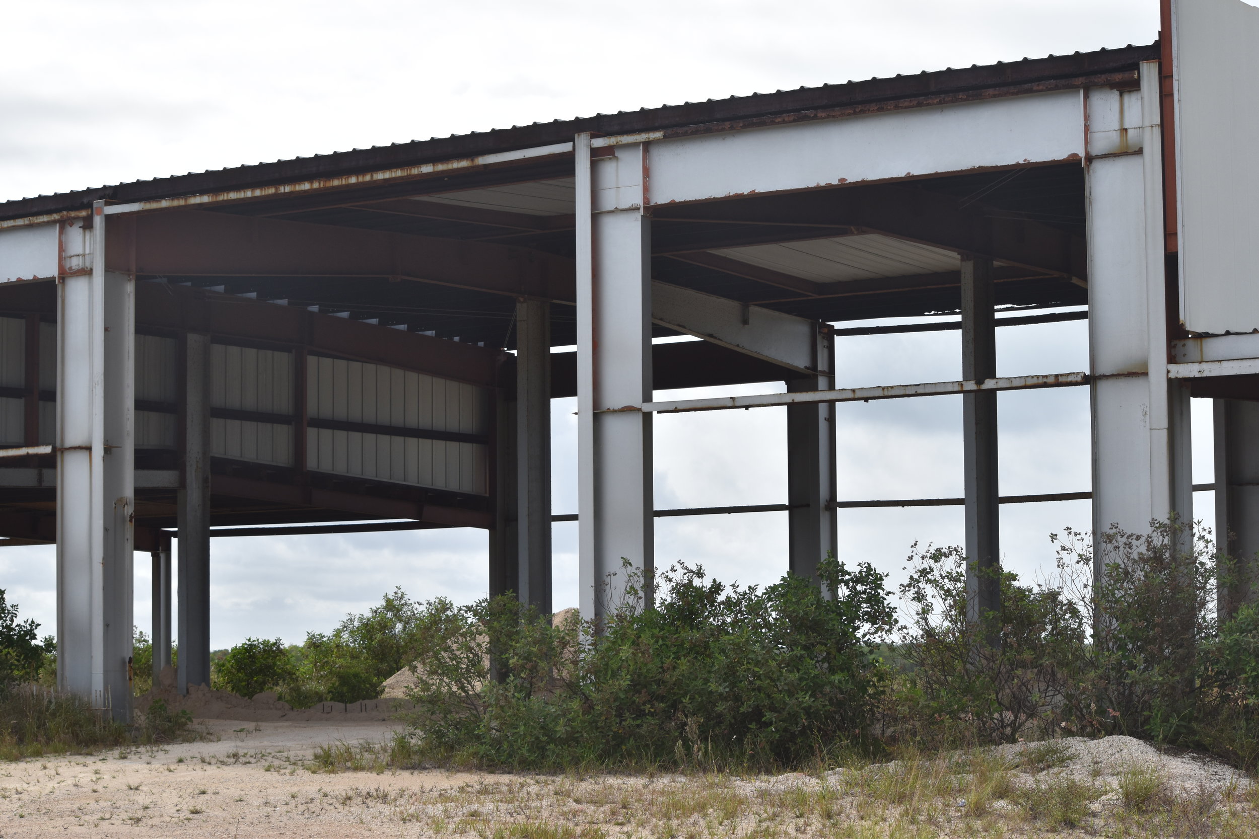The 'New Airport', Mayaguana. The construction stands in ruins.